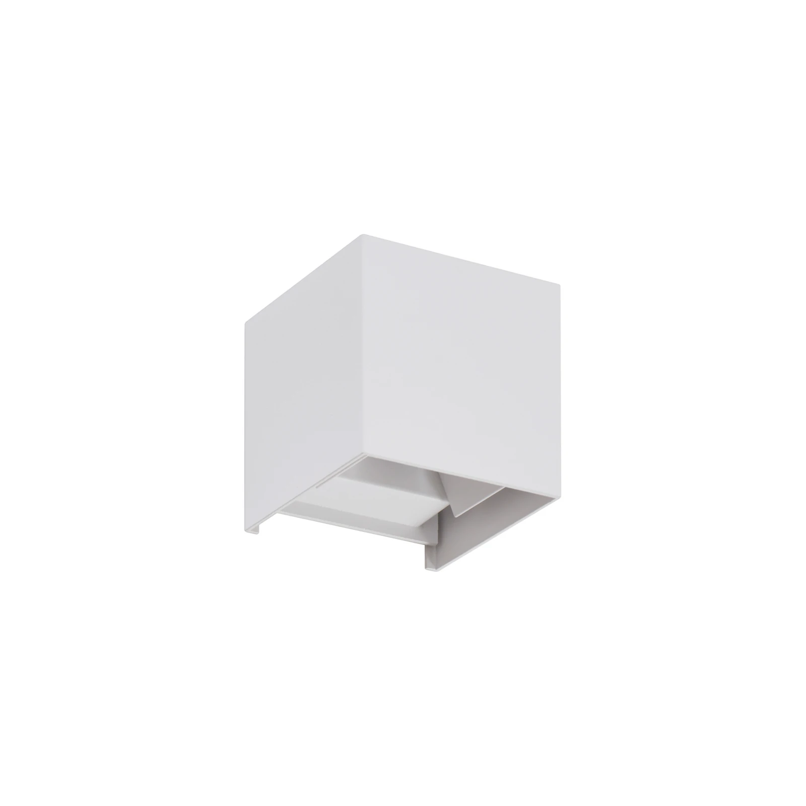 Lindby LED-Außenwandleuchte Nivar, eckig, weiß, 10 cm, IP54