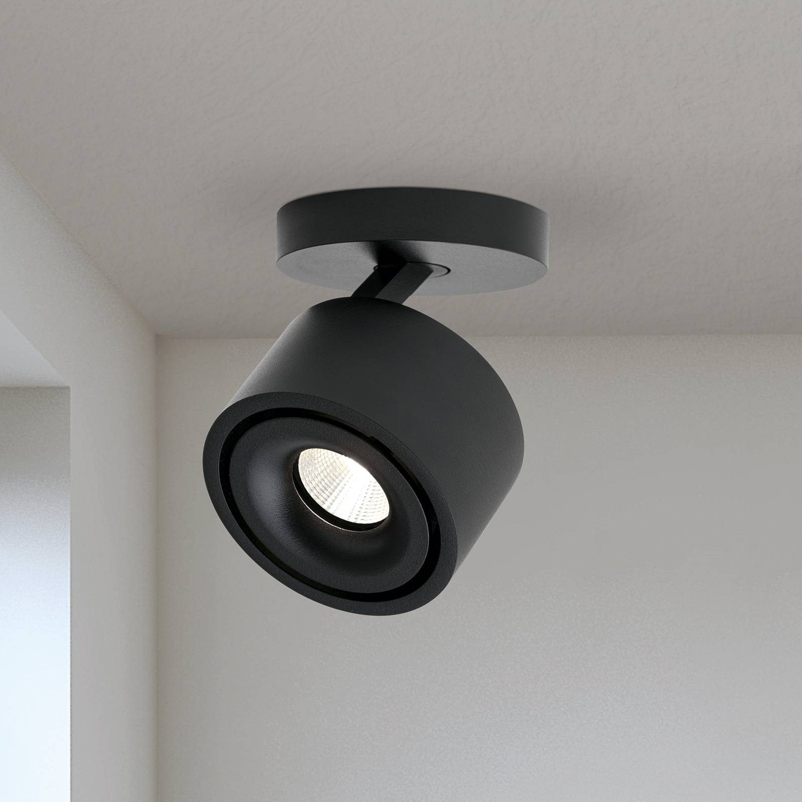 Orion Spot pour plafond LED Specter noir Ø 8,4 cm aluminium