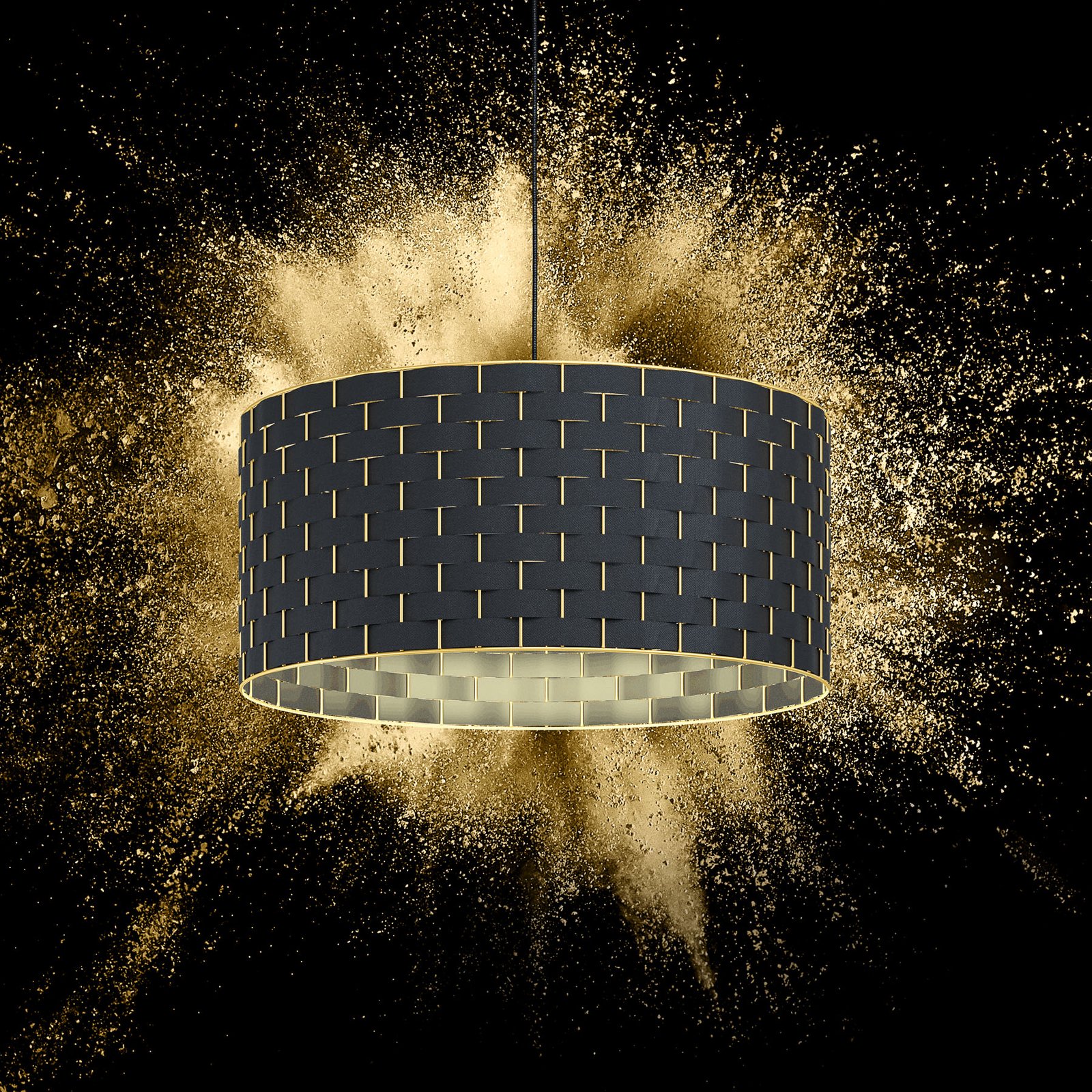 Lampă suspendată Marasales din material textil, Ø 55 cm