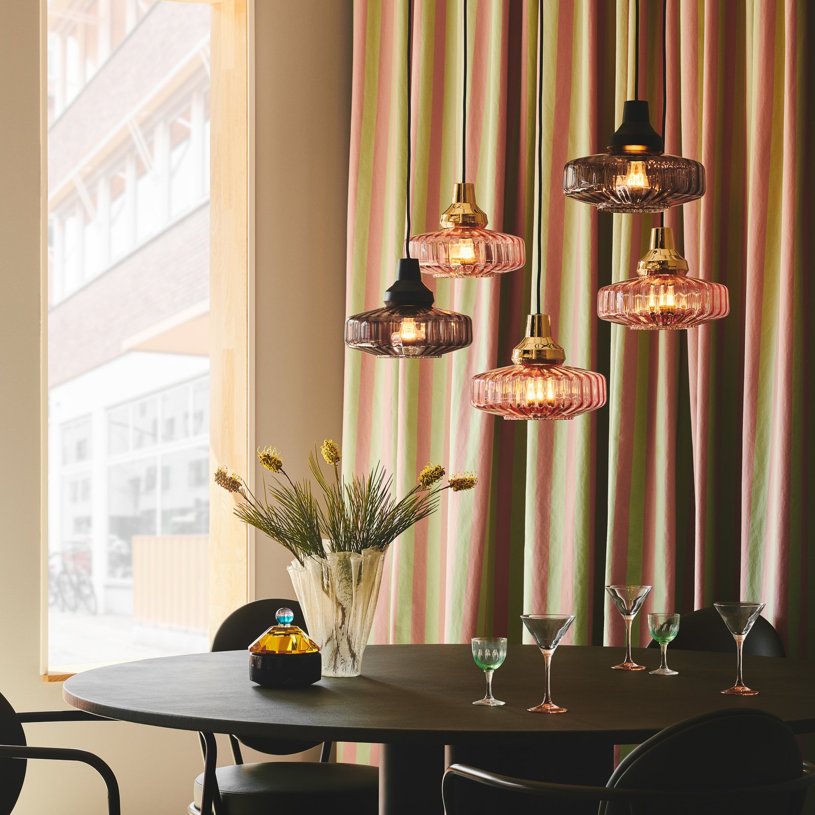 New Wave Optic Hanglamp Rose/Gold - Design By Us