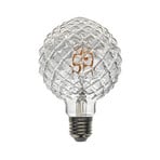 E27 3,8W LED-Lampe G95, 2700K, Struktur, klar