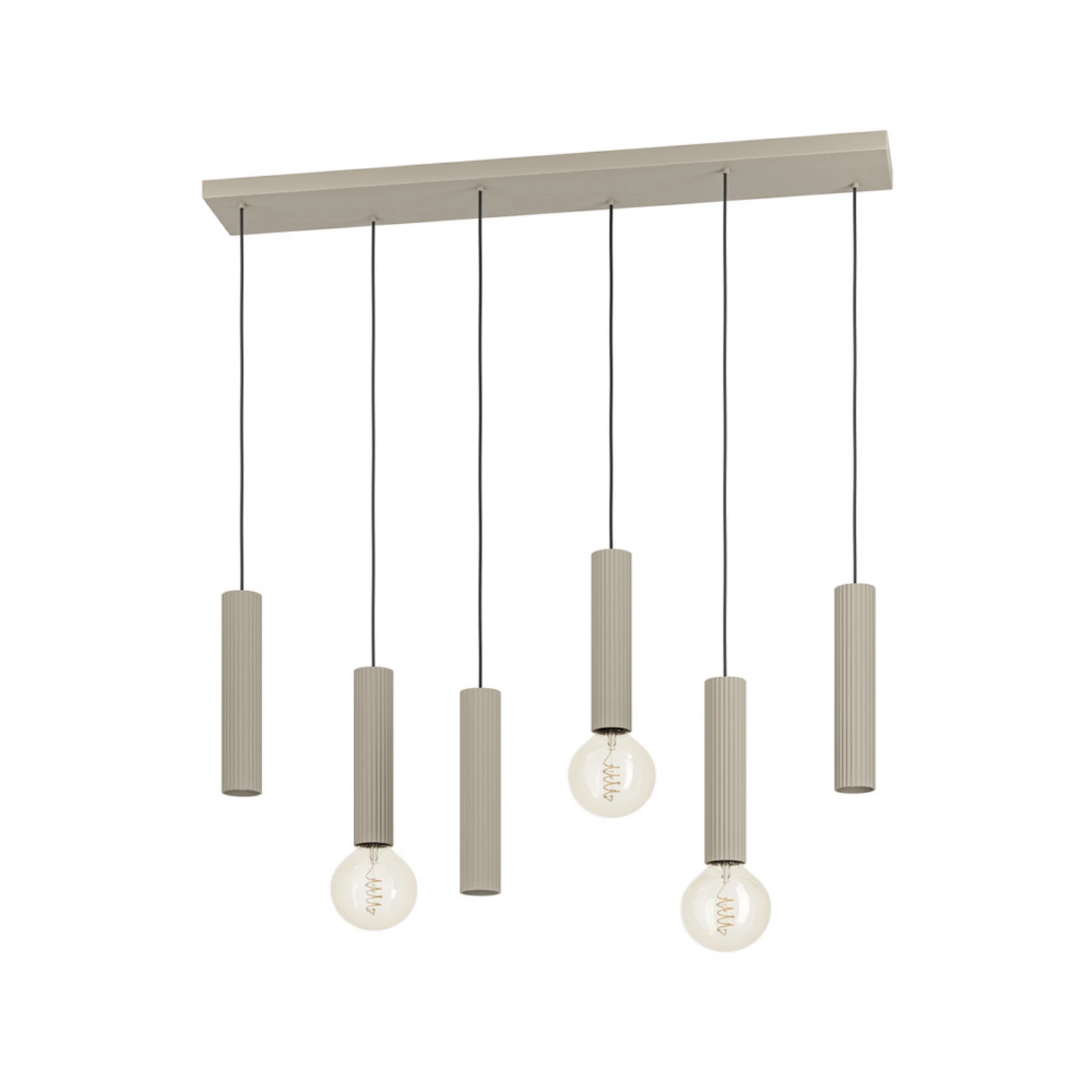 Lámpara colgante EGLO FARIOLO, beige, longitud 96 cm, 6 luces de metal