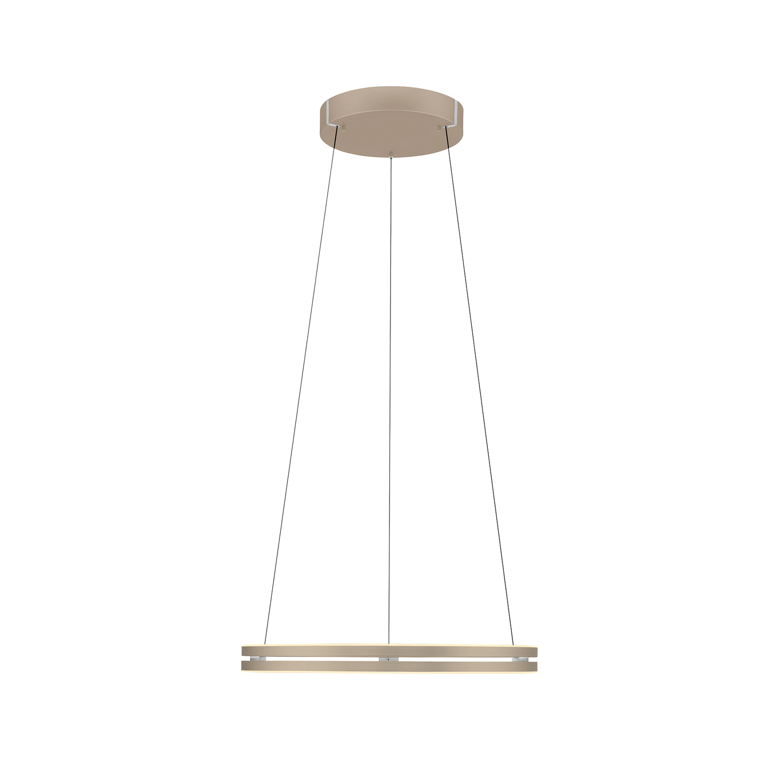 PURE LED-Hängeleuchte E-Loop bronze, Ø 70 cm, Aluminium, CCT