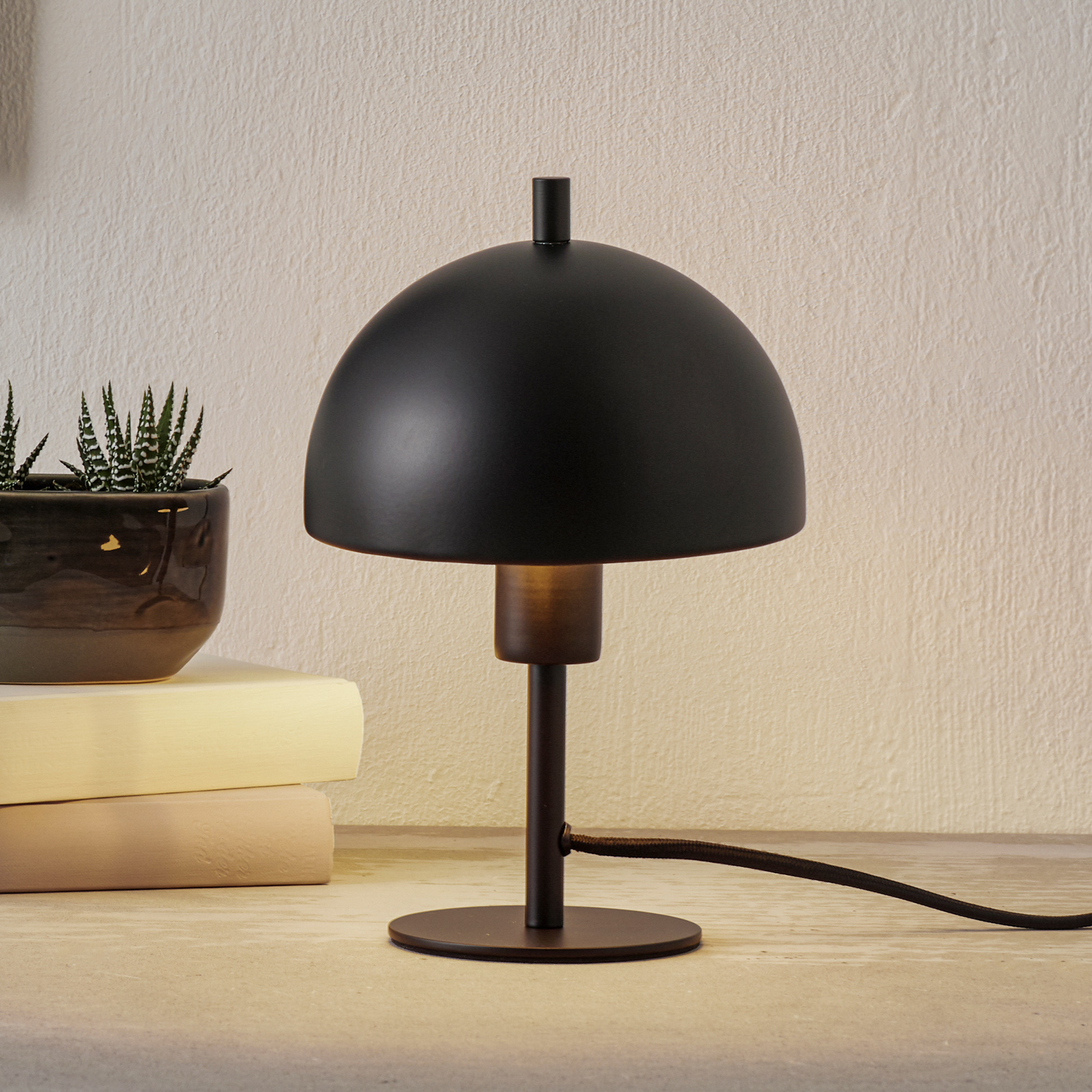 Schöner Wohnen Kia bordslampa, svart höjd 24 cm