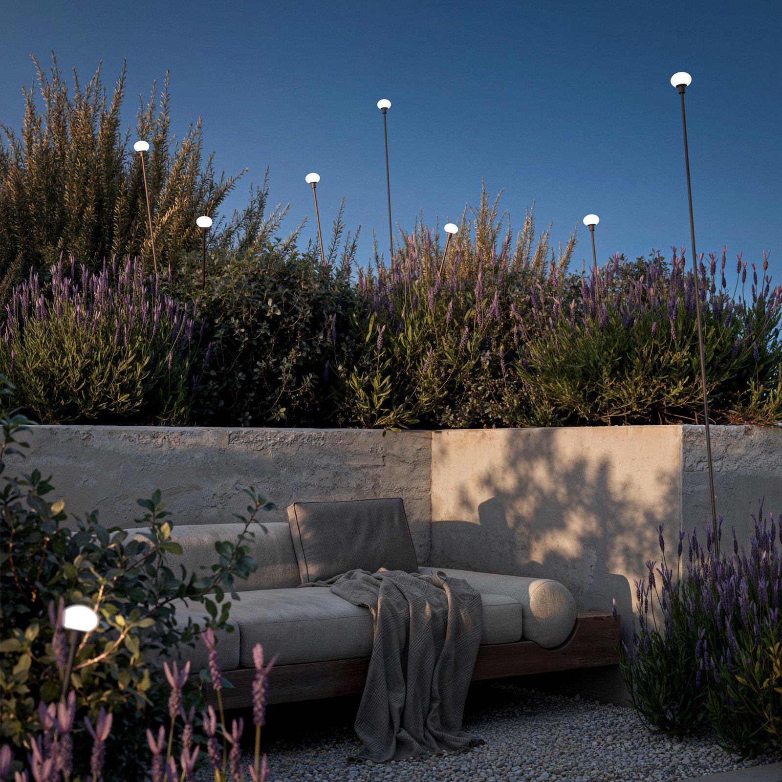 Karman LED-Wegeleuchte MINUIT, Höhe 210 cm, schwarz, IP65