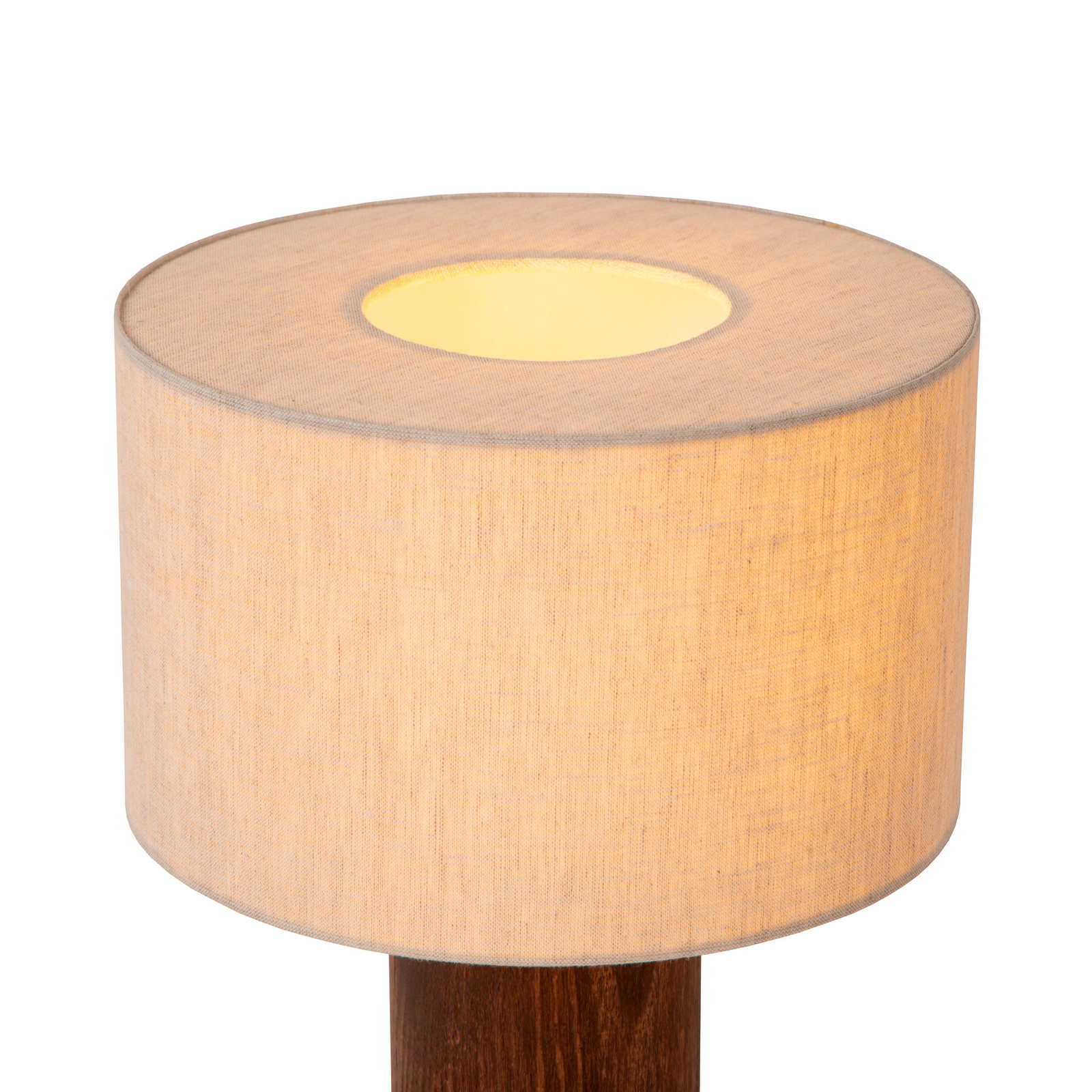 tafellamp Tachina, hoogte 31 cm, bruin/naturel, hout/stof