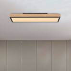 Stropné svietidlo Doro LED, dĺžka 60 cm, dub, drevo