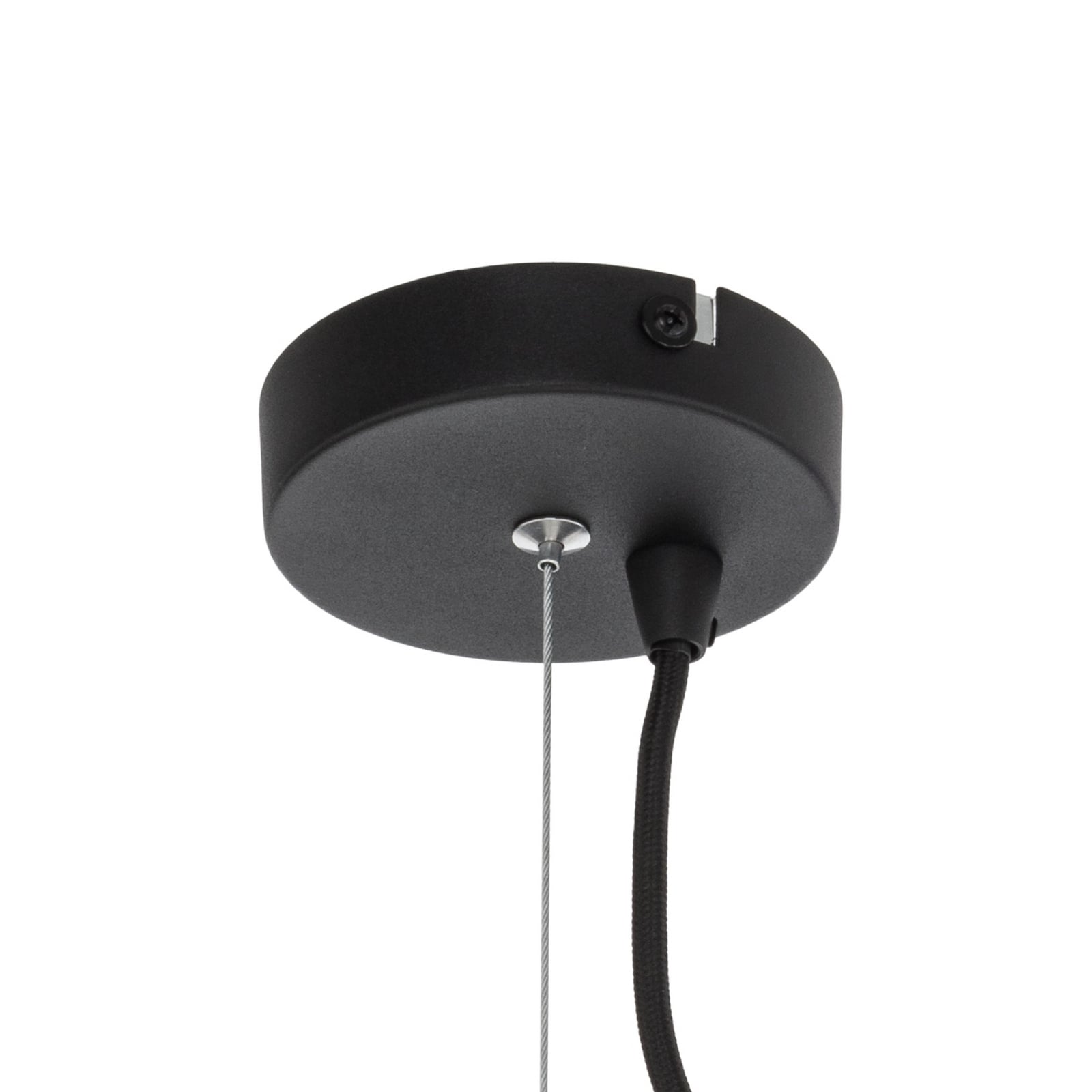 Jusra hanging light in black metal, 1-bulb.