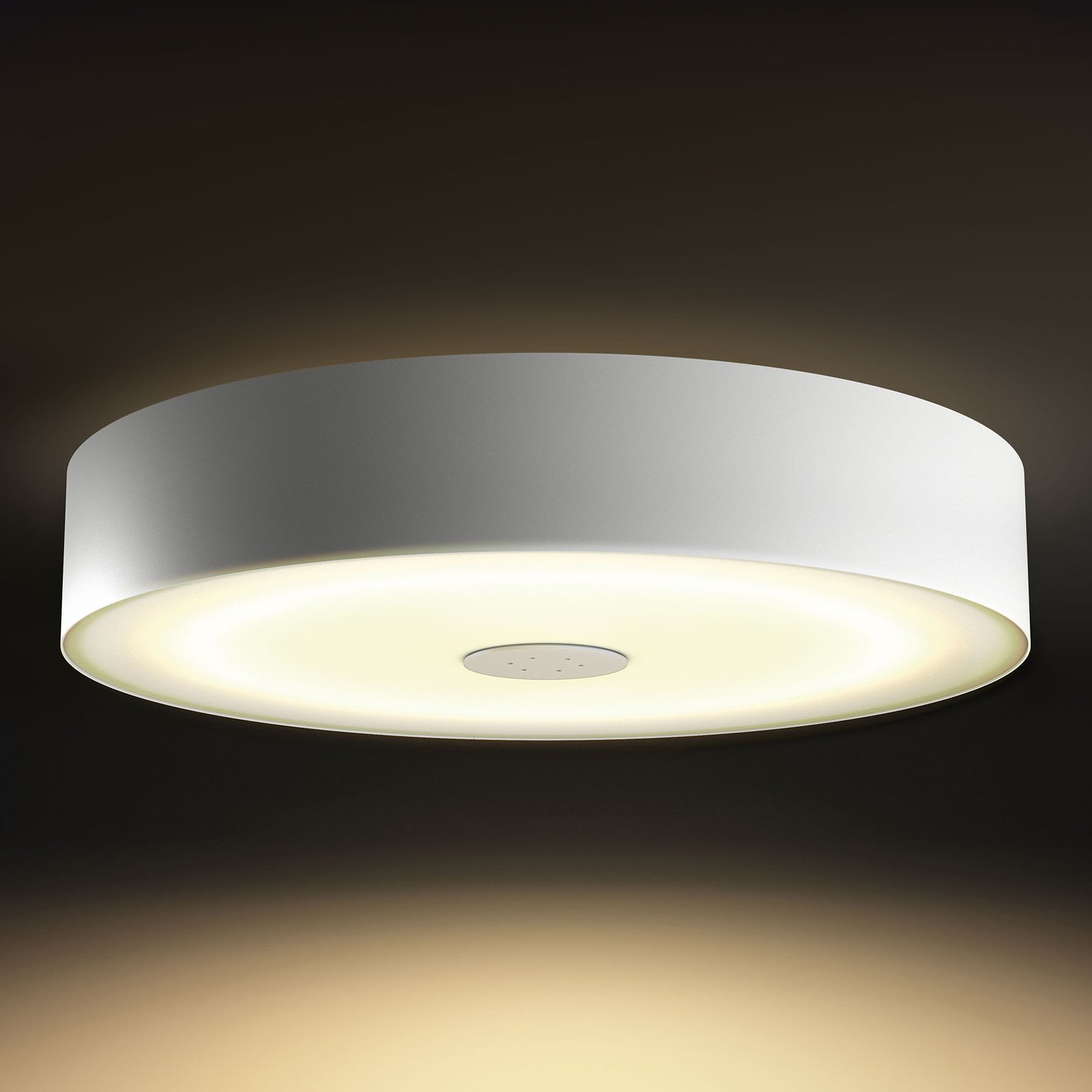 PHILIPS HUE Philips Hue White Ambiance Fair ceiling white, for Living / Dining Room, metal, glass, plastic, 33.5 W, energy efficiency: A+, H: 9.8 cm