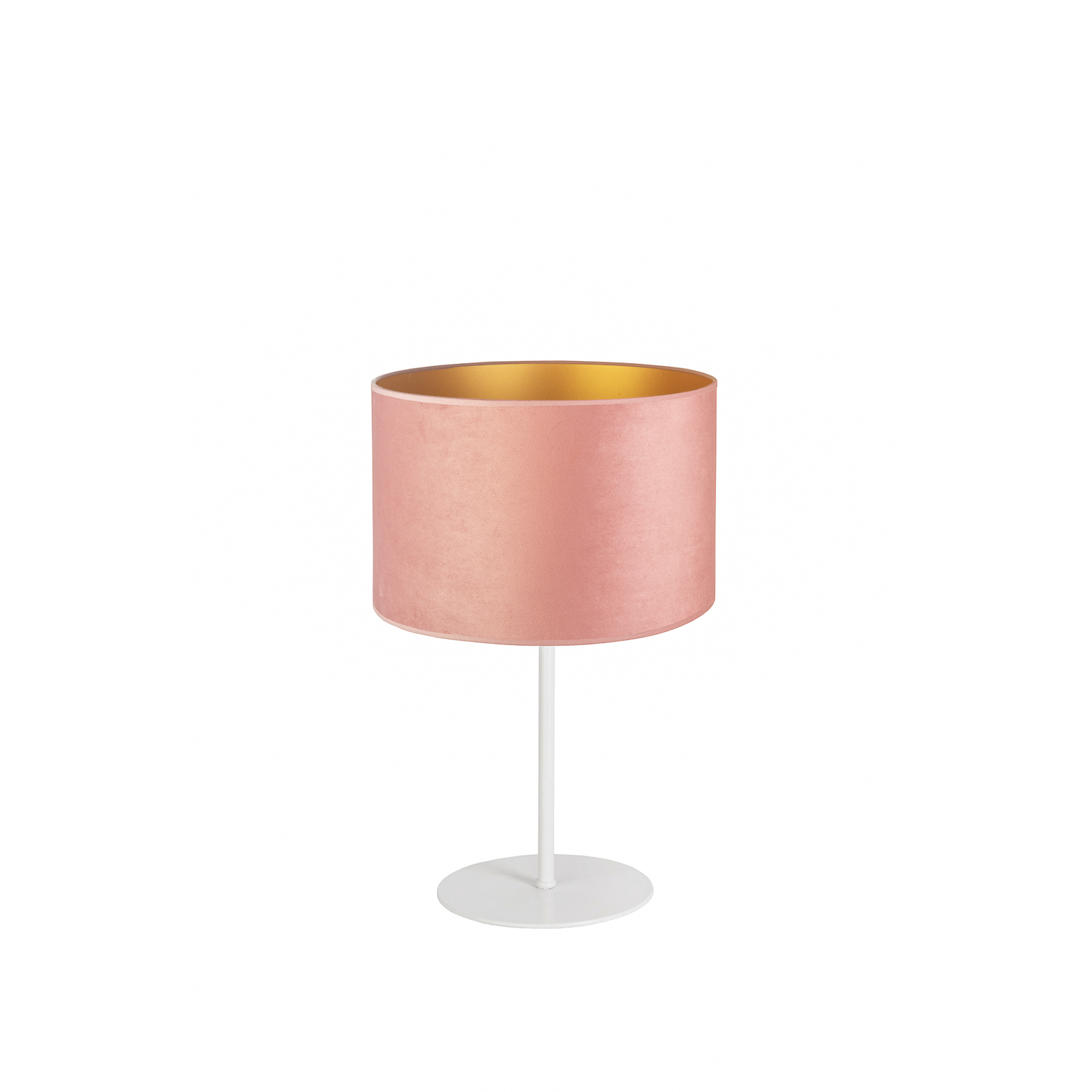 Candeeiro de mesa Golden Roller altura 30cm rosa claro/dourado
