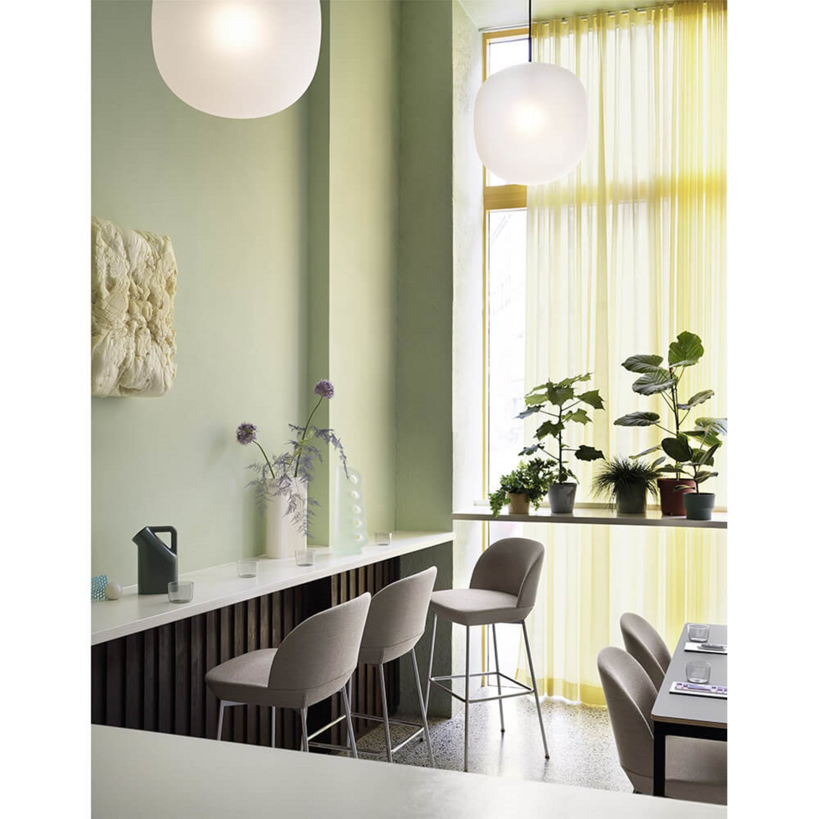 Rime Suspension Ø37 White/Orange - Muuto