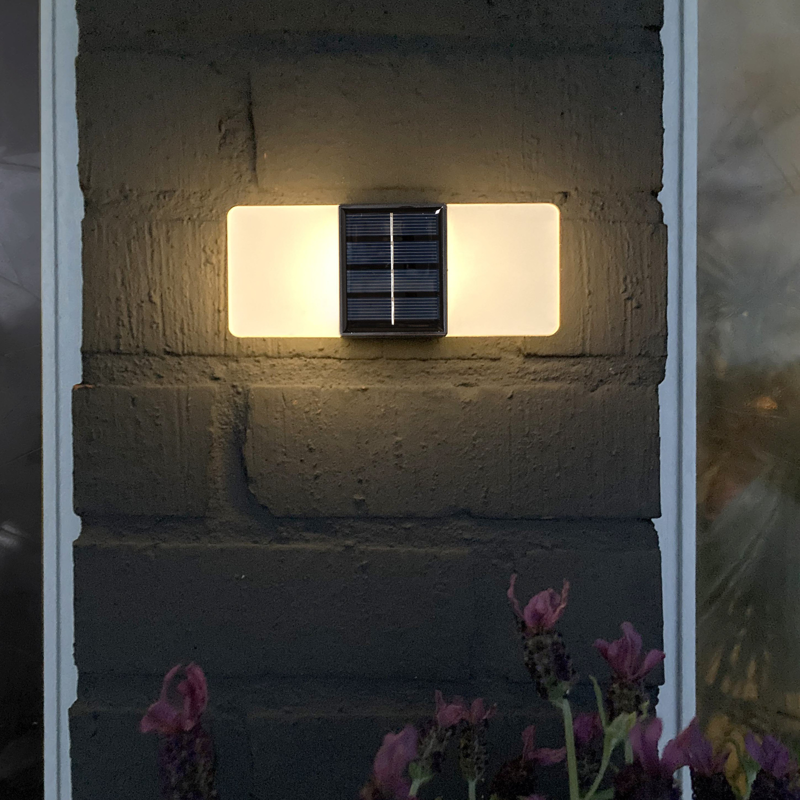 LED outdoor wall light Wally, 14x6 cm white frosted CCT