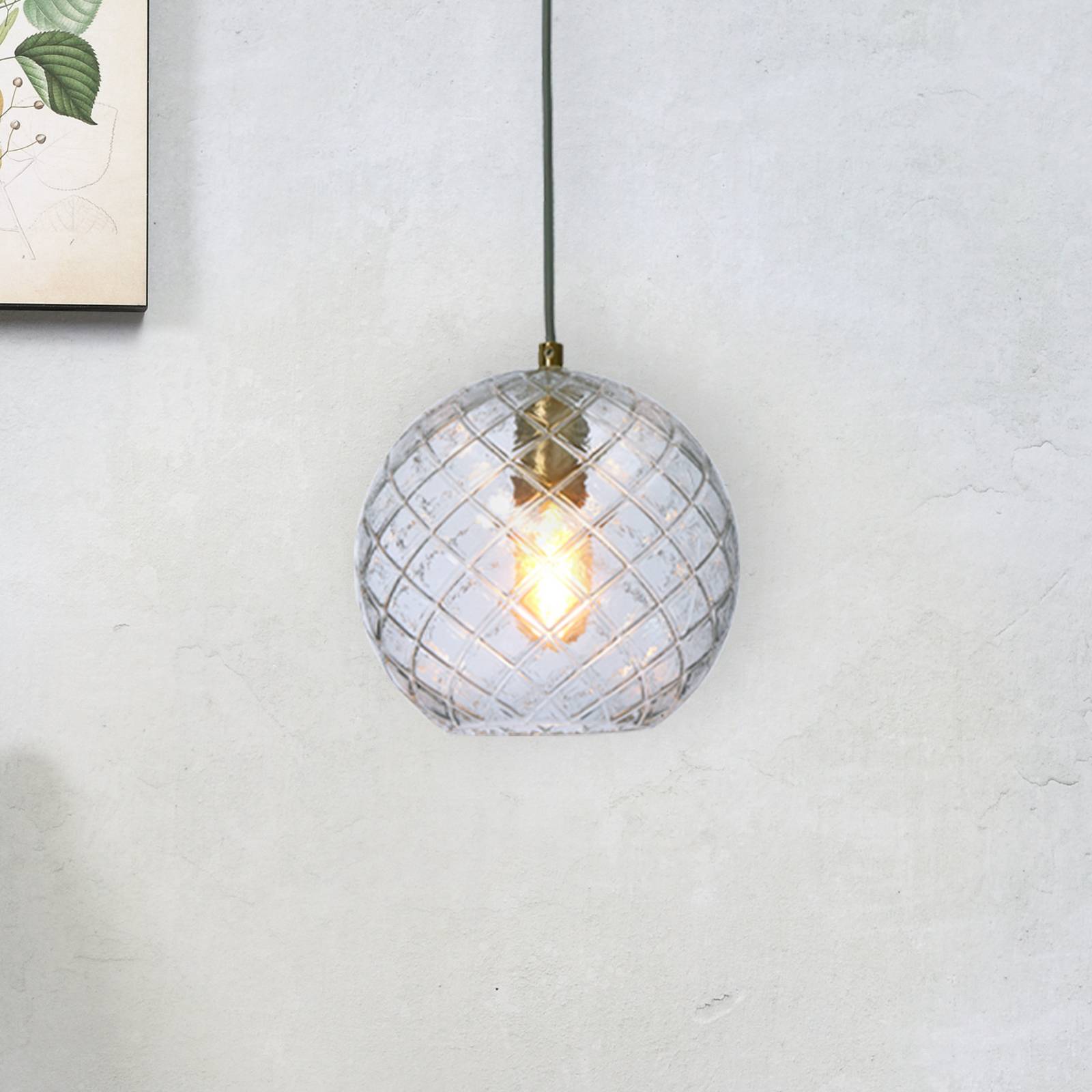 IT'S ABOUT ROMI Suspension Venice, boule, transparente, verre, E27