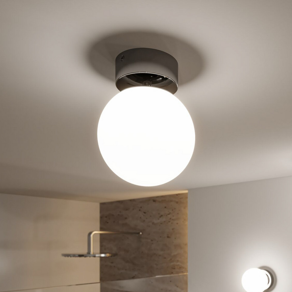 Paulmann Gove LED-taklampa IP44 Ø12 krom/satin, metallisk från Paulmann