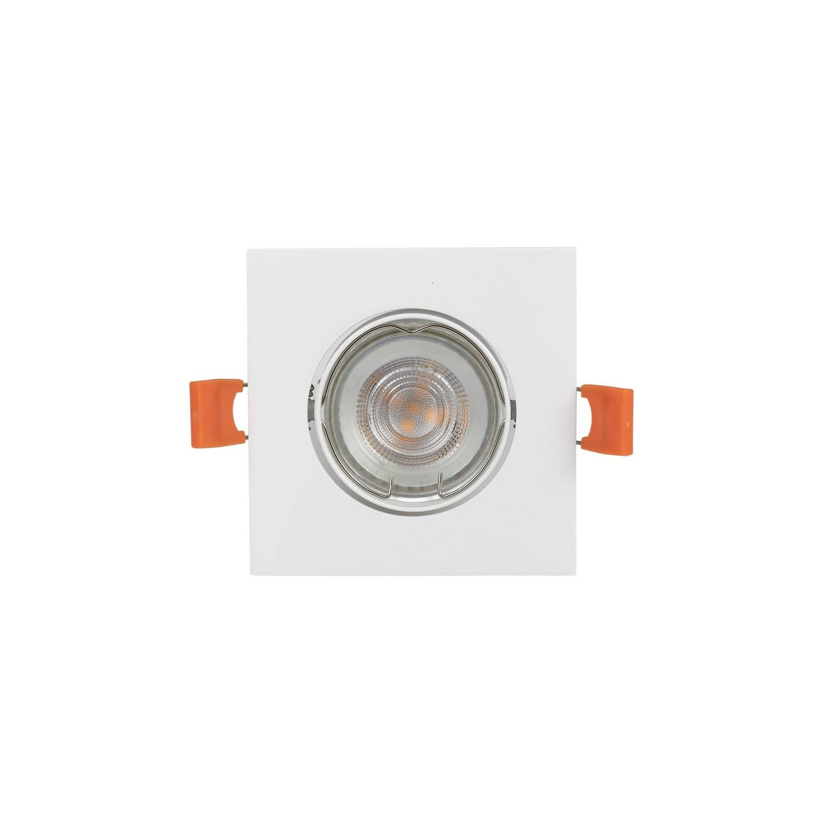 Prios Einbauleuchte Fibur, weiß, 9 cm, GU10