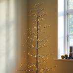 LED fa Isaac magassága 210cm barna, fehér havas
