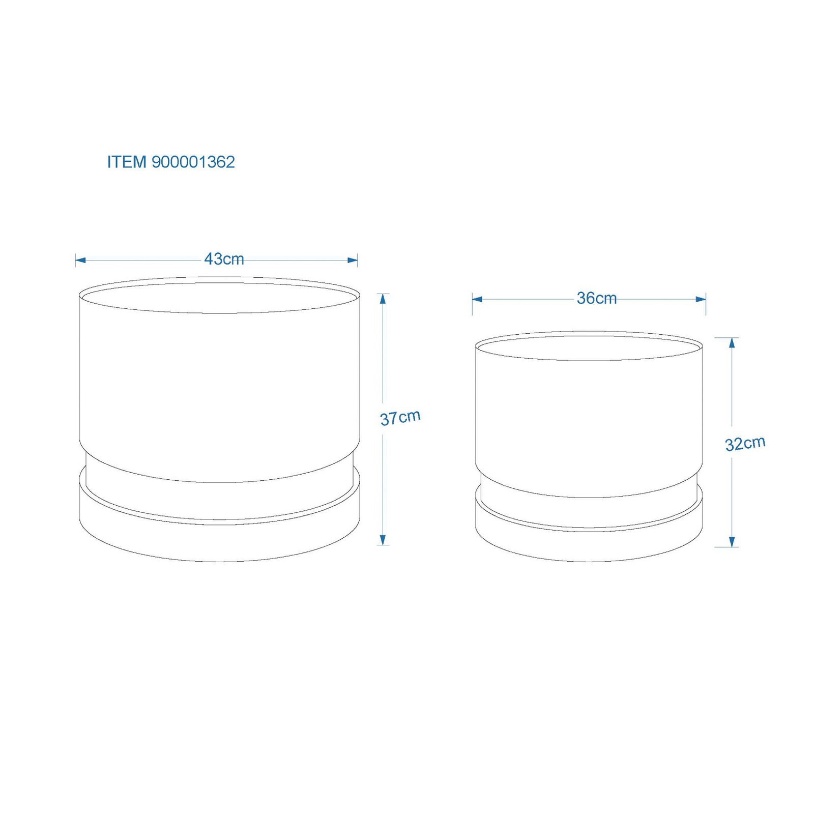 HDPebble flower pot, grey, metal, set of 2 - House Doctor