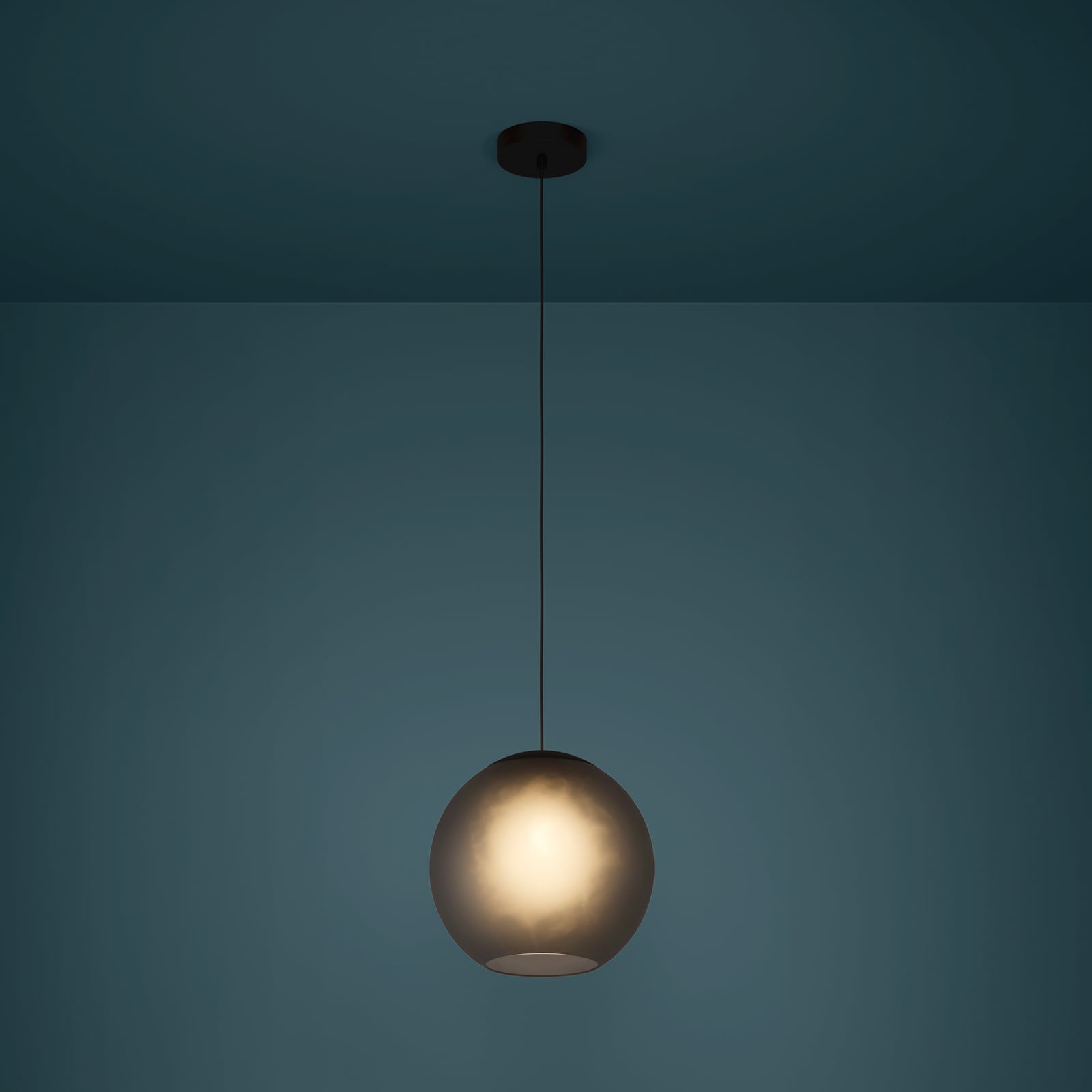 Suspension Arangona, grise, Ø 30 cm, verre - Stars of Light