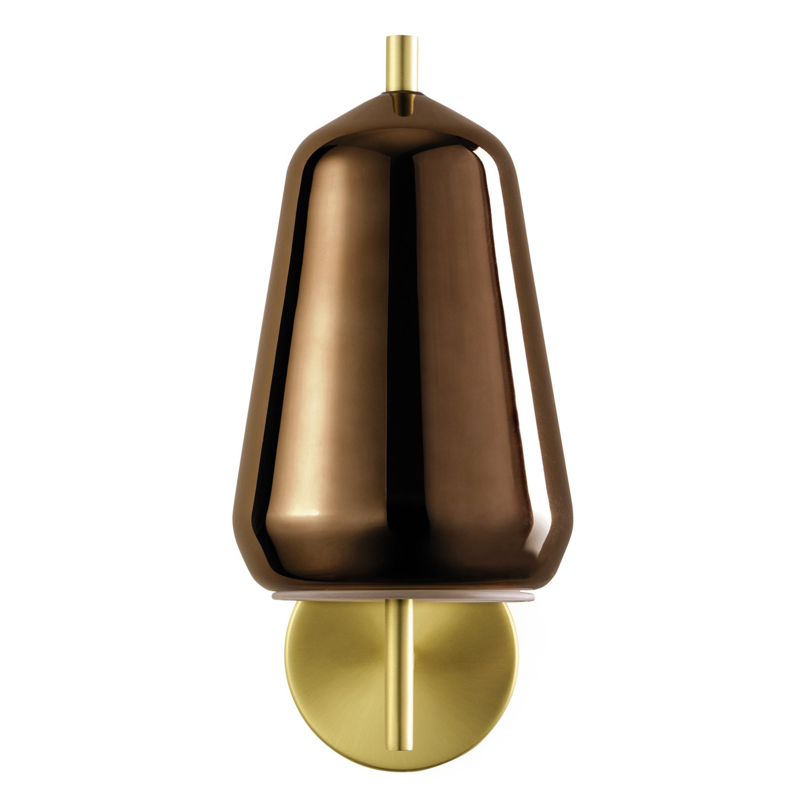 X-Ray wall light, bronze/gold-coloured, height 29 cm, glass