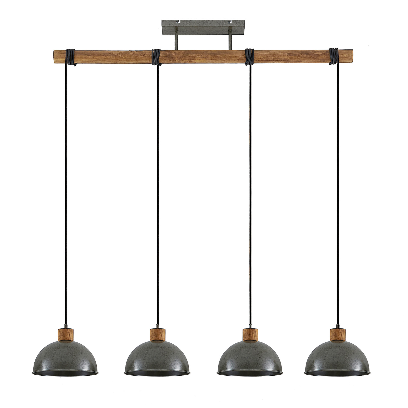 Durbis 4 Suspension Dark Grey/Wood - Lindby