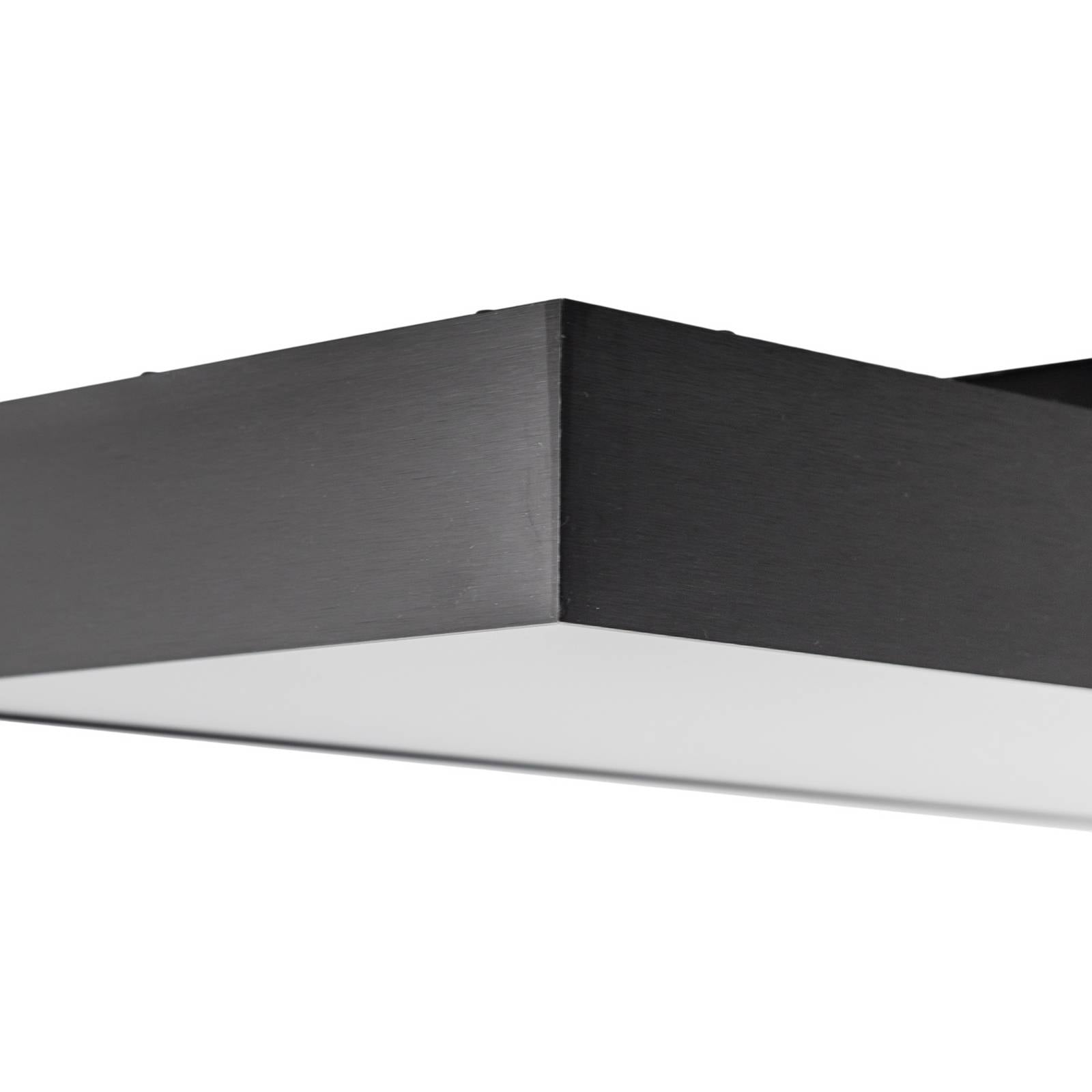 Lampa sufitowa LED Lucande Leicy, czarny, 100 cm, RGBIC, CCT
