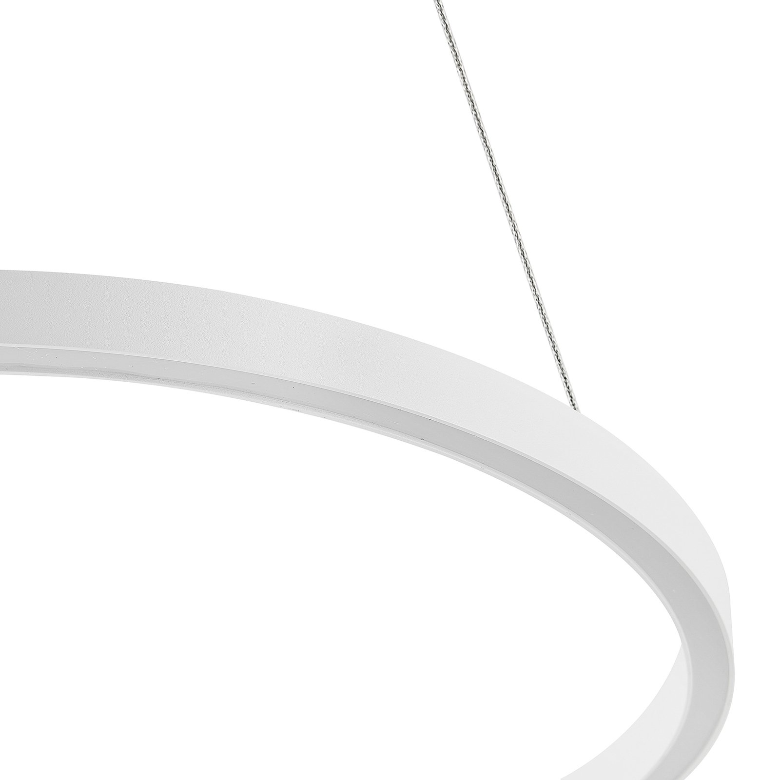 Molto Luce suspension LED Perfora, blanc, Ø 60 cm, aluminium