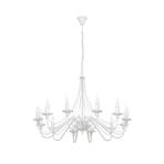 Lustre Rosa, blanc, 12 lampes, métal