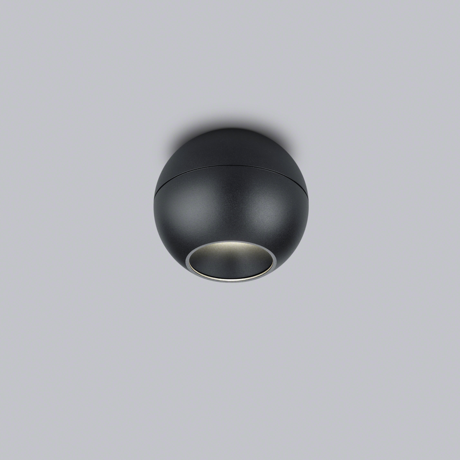 Helestra Eto LED-Deckenspot Ø10cm 927 schwarz