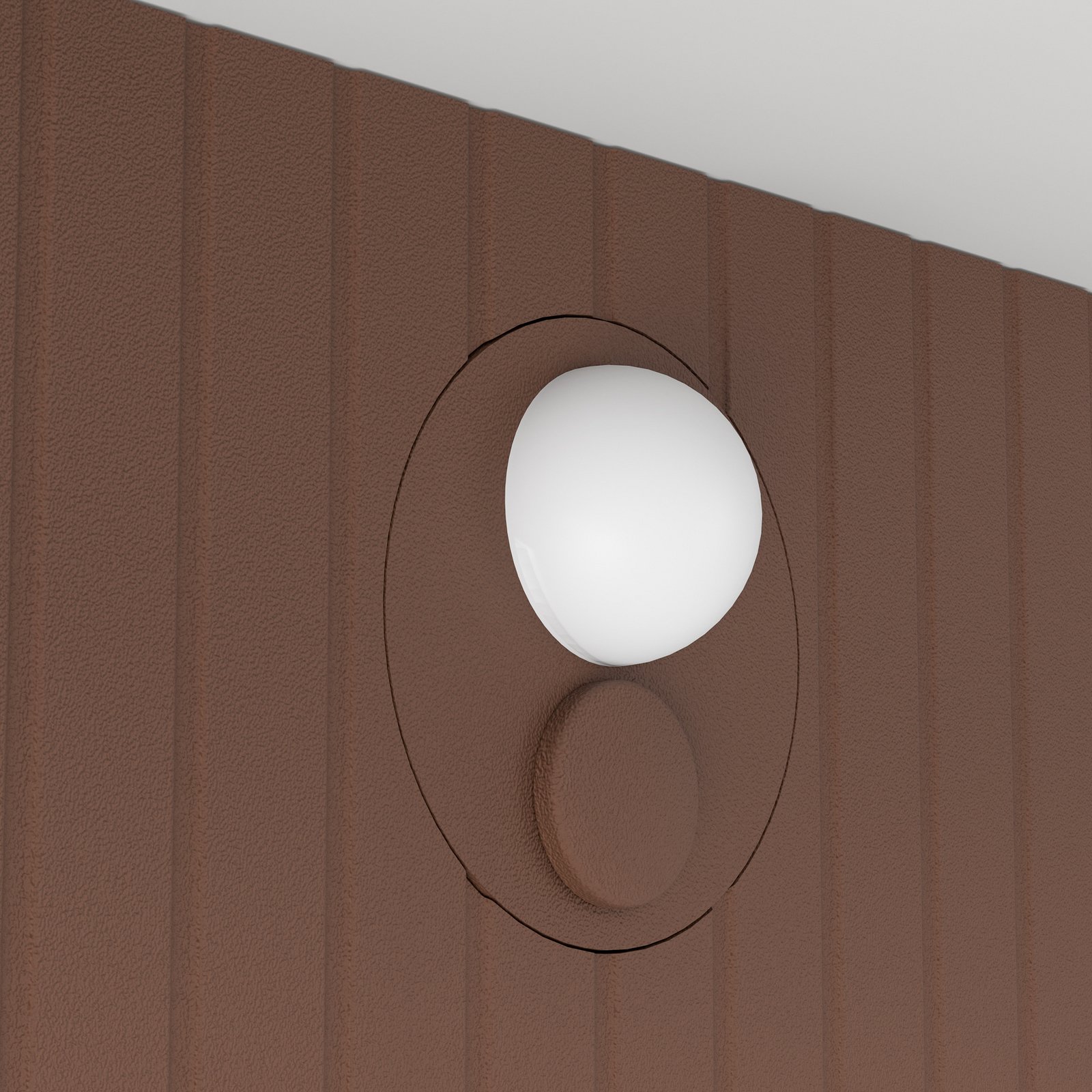 LED-välisvalgust Frigento roostekarva, kõrgus 15 cm, andur