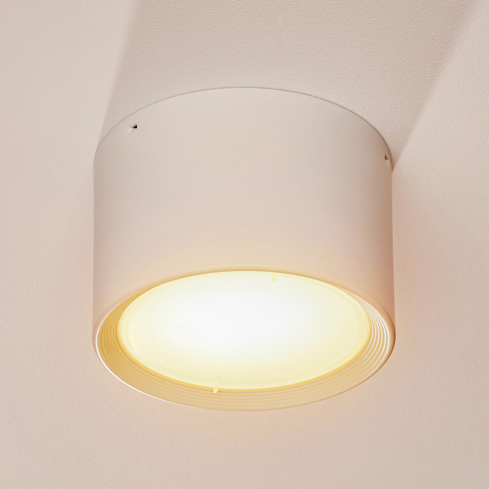 LED-Downlight Ita in Weiß mit Diffusor, Ø 12 cm
