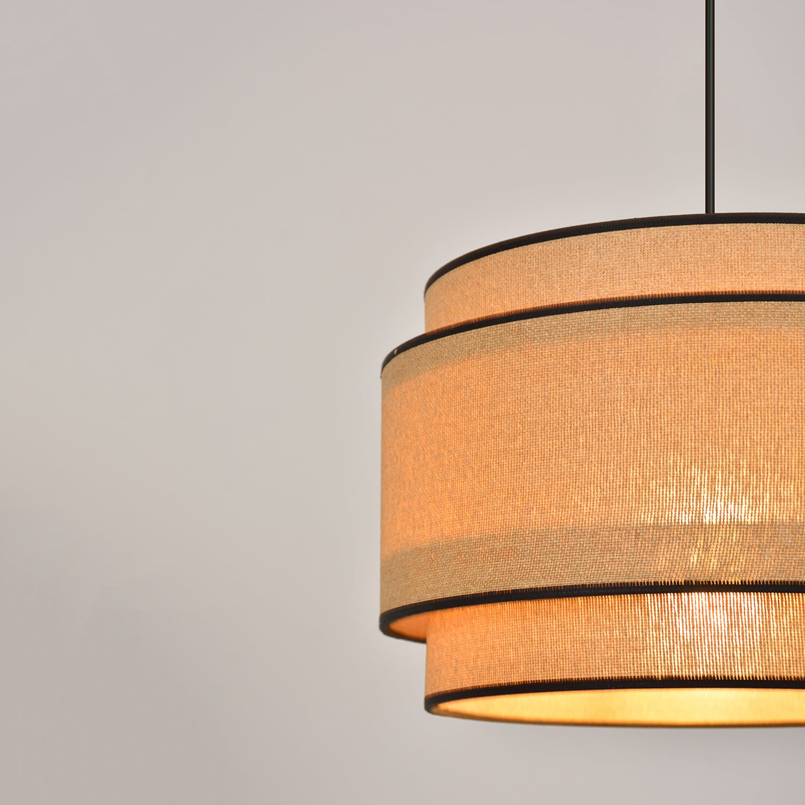 Lampa wisząca Milo, kolor jamajski/czarny, Ø 38 cm, papier/metal Lampa wisząca Milo, kolor jamajski/czarny, Ø 38 cm, papier/metal