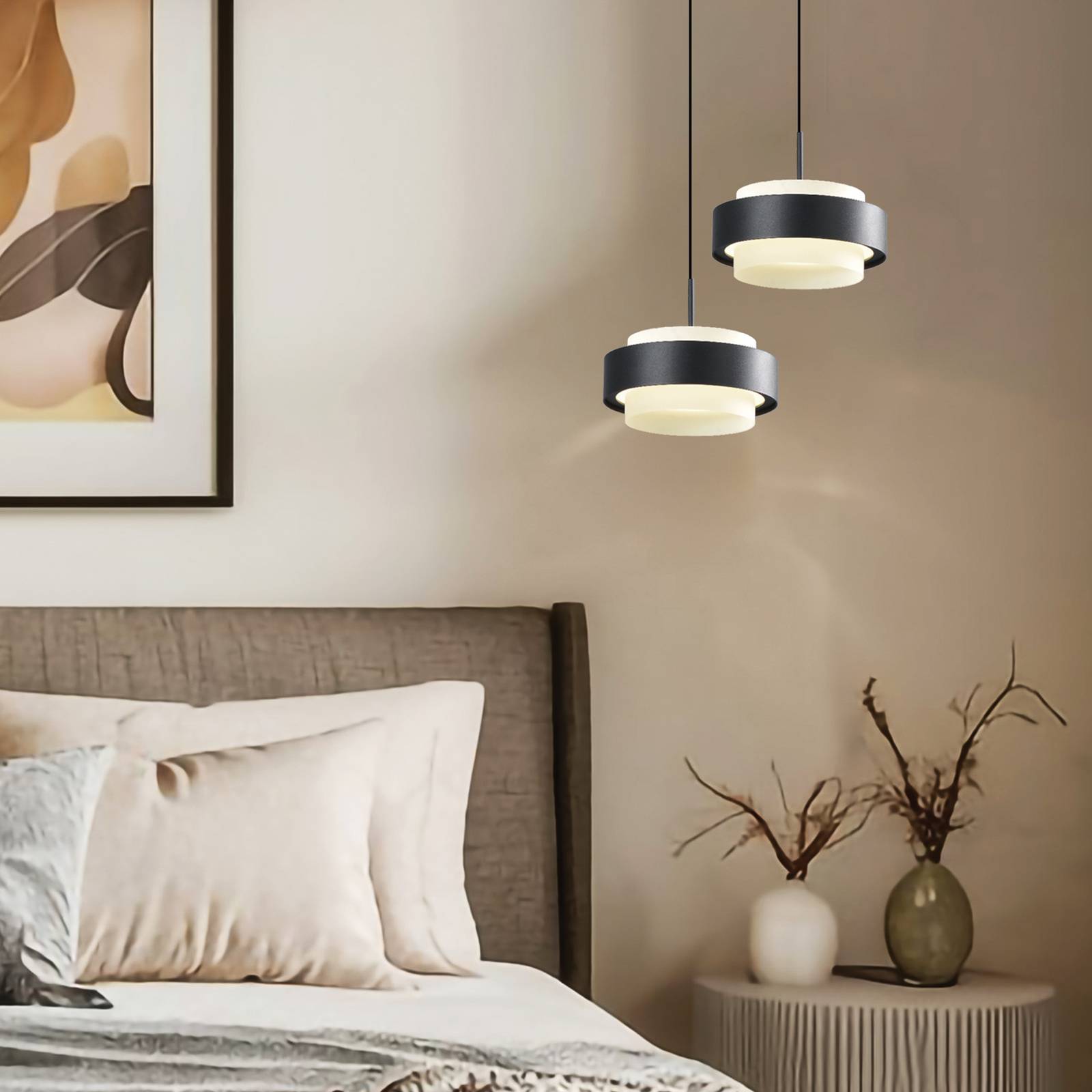 LED-Pendellampe Donal, Ø 17 cm, schwarz, Metall günstig online kaufen