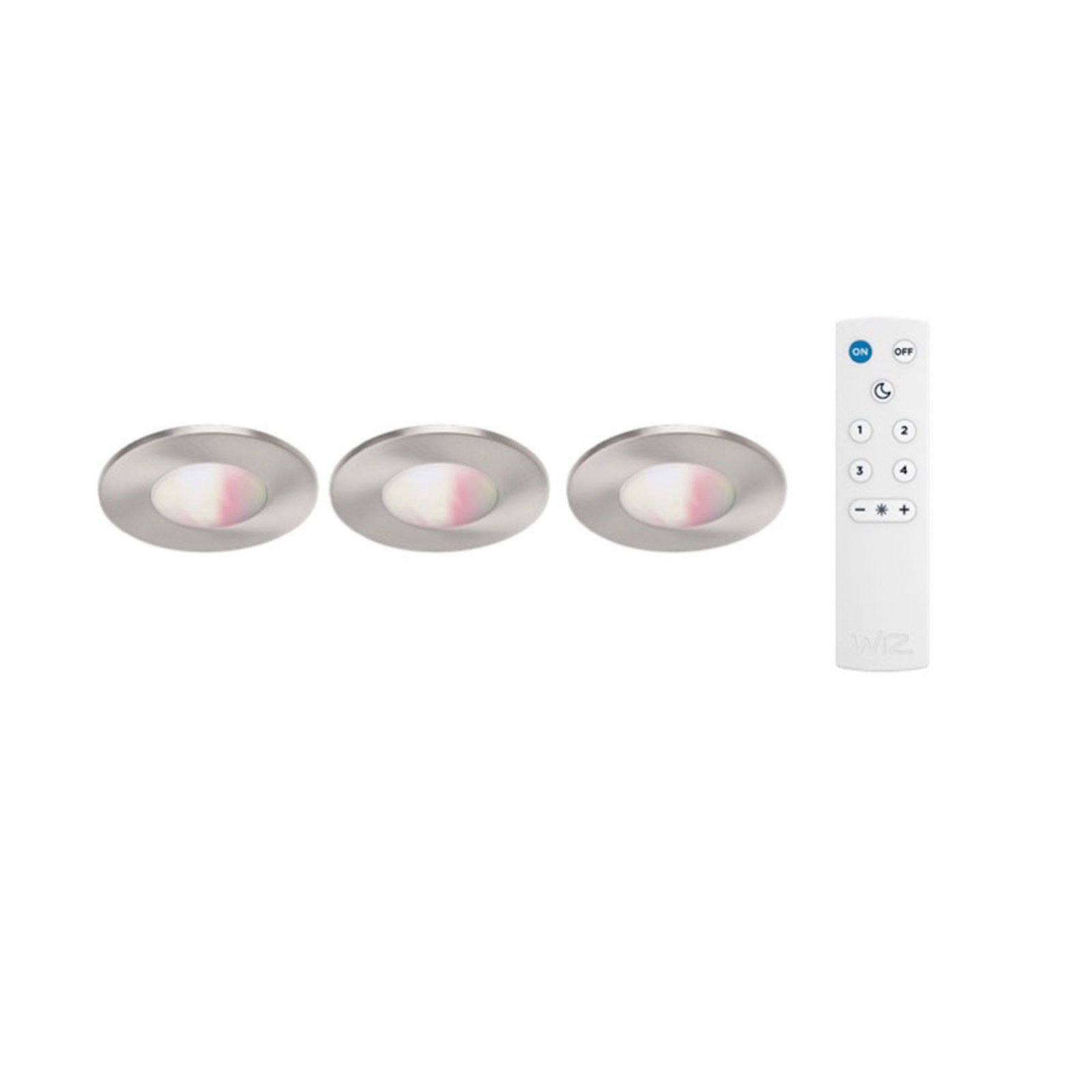 iDual connected Fortesa LED downlight 3x nickel