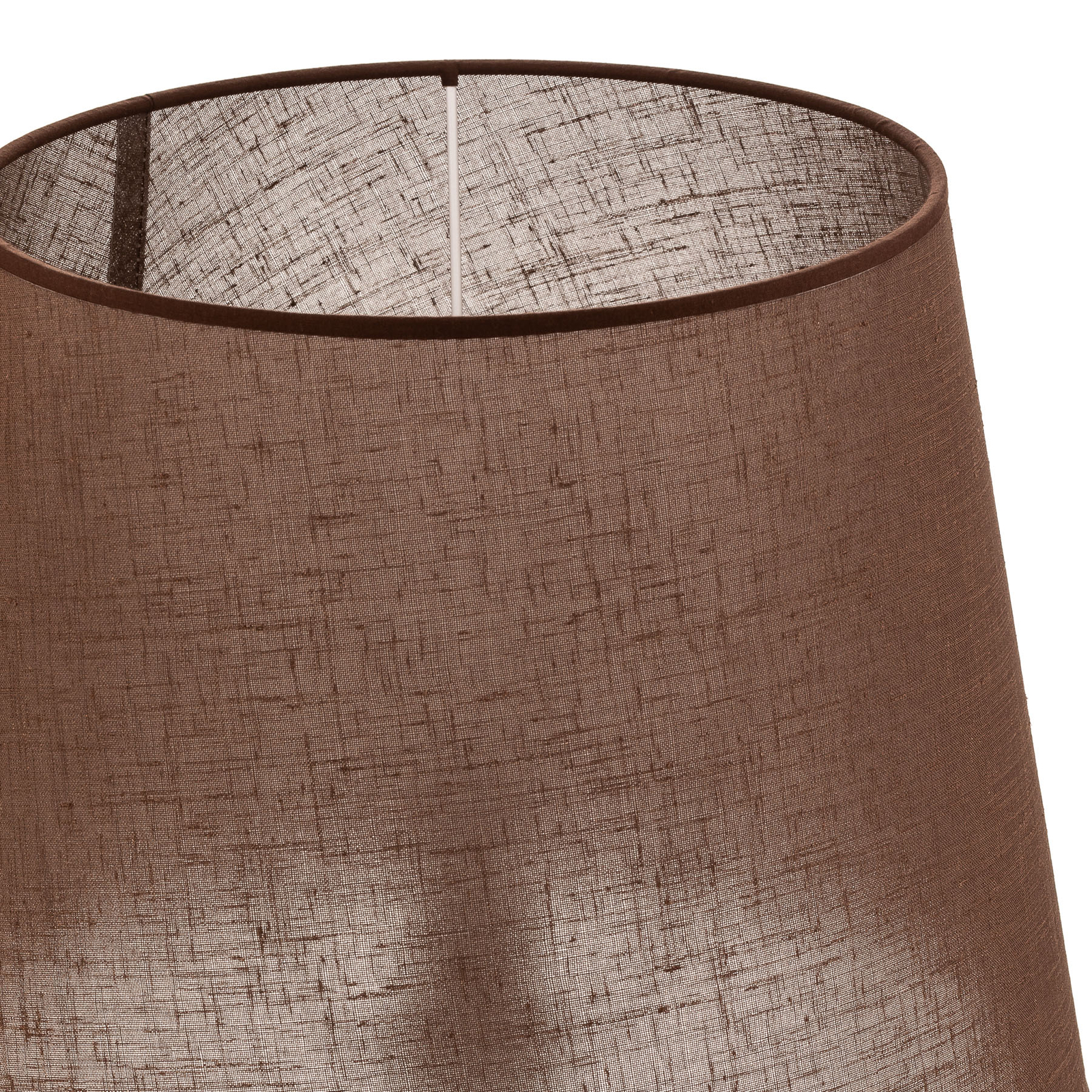 Classic L lampshade for floor lamps, brown/clear