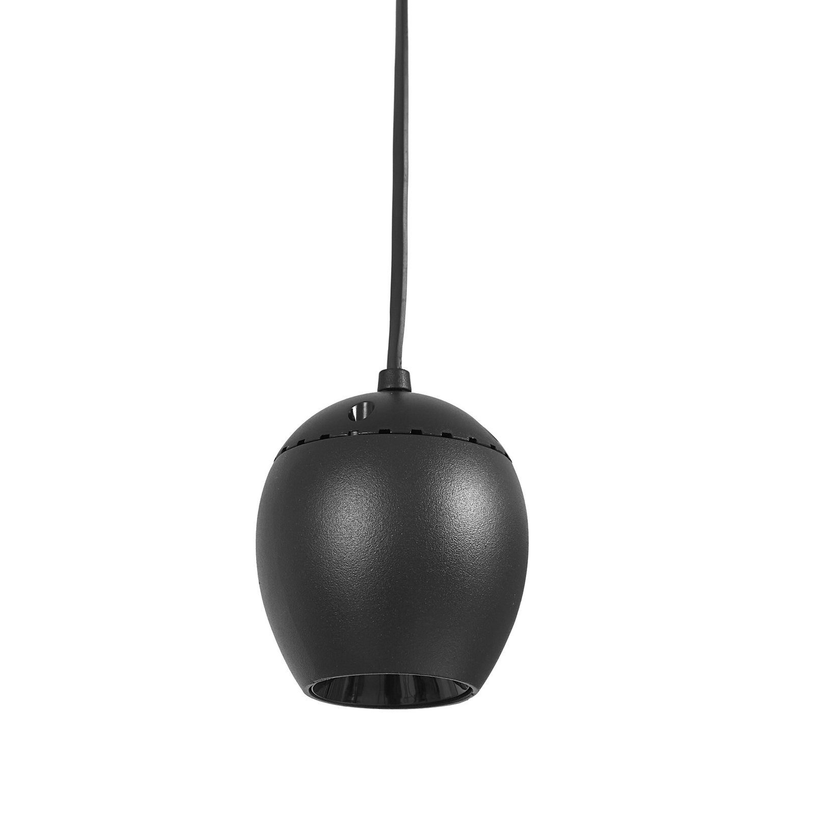 Suspension LED Lindby Lumaro, noir, Ø 6,2 cm, 48V