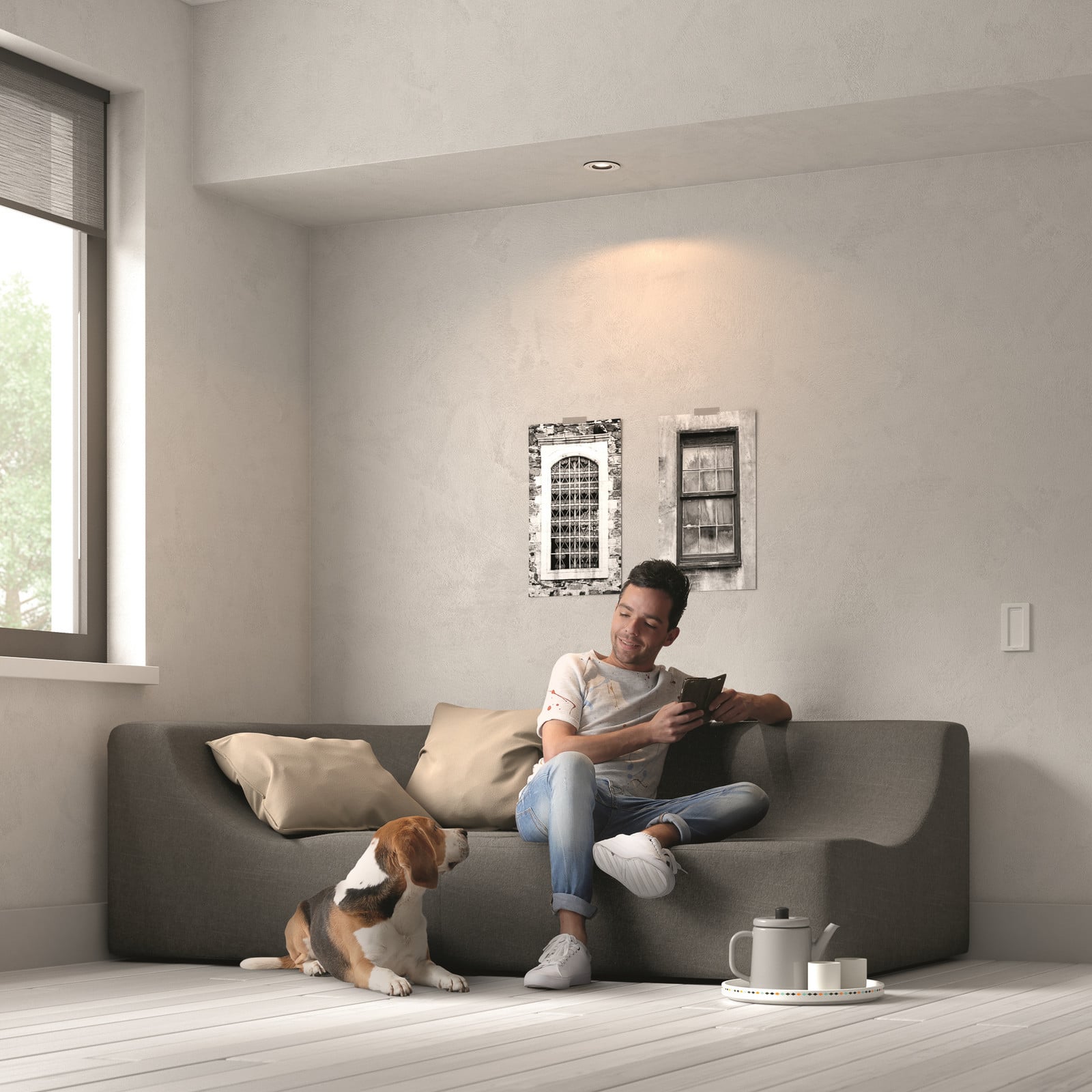 Milliskin inbyggnadsspot White Amb. Rund Vit Philips Hue - Vardagsrum - Modern - Plast - Med en ljuskälla | Produkter - Spotlights - Inbyggdasspot | Lampspecialisterna