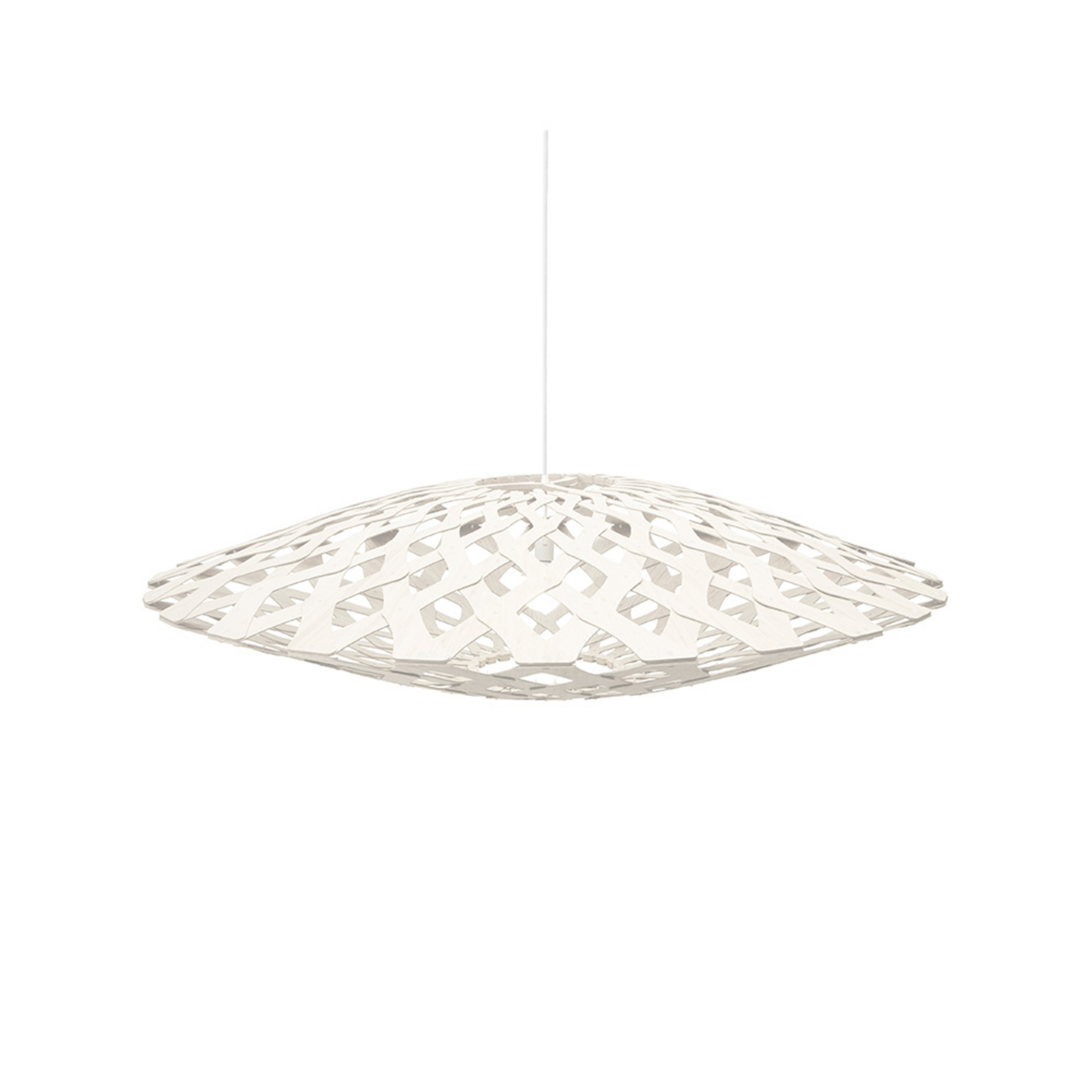 Flax Pendelleuchte Ø110 2 Seiten Weiß - David Trubridge