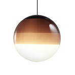 Candeeiro suspenso LED MARSET Dipping Light, Ø 20 cm, castanho