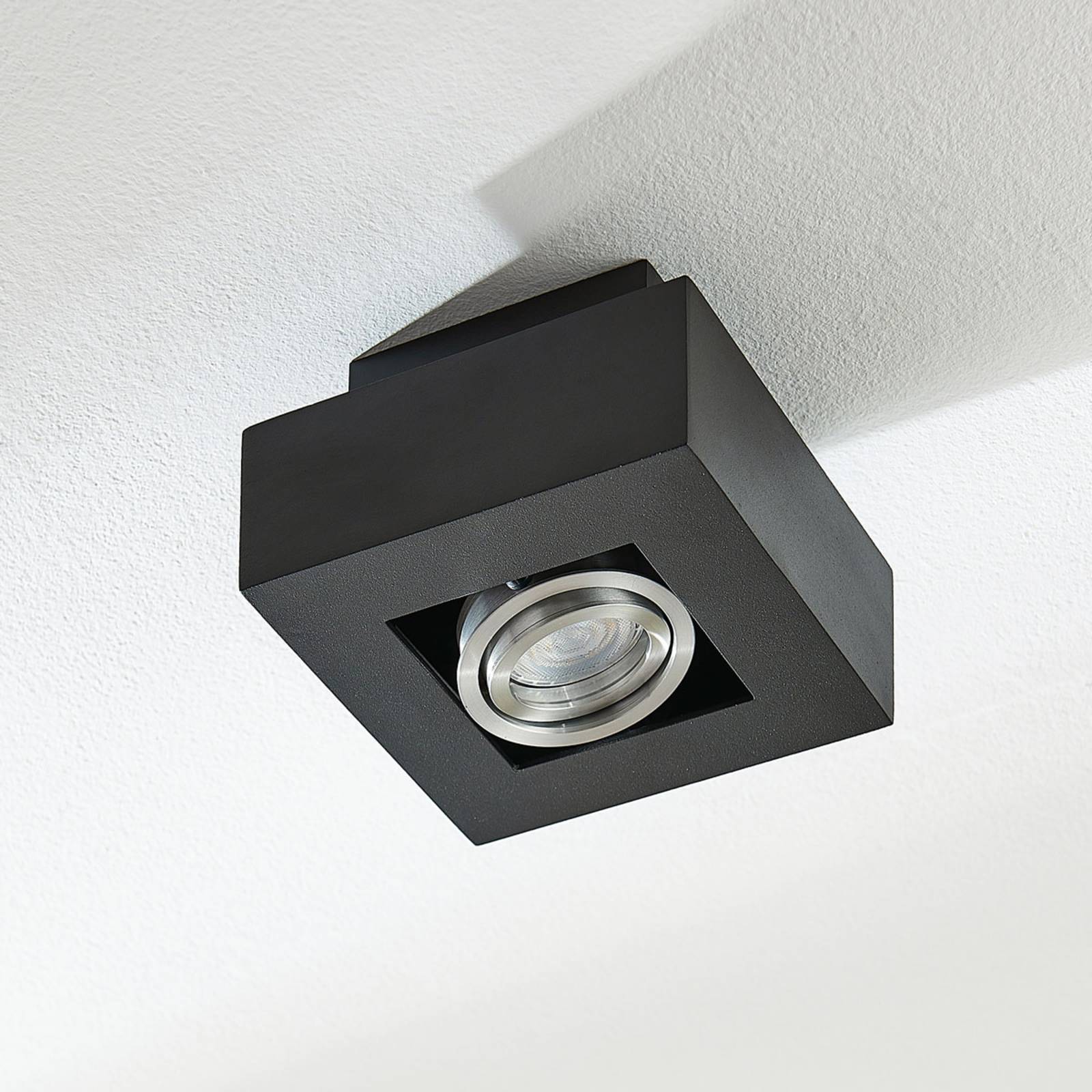 Photos - Chandelier / Lamp Arcchio Vince LED ceiling light 14 x 14 cm in black 