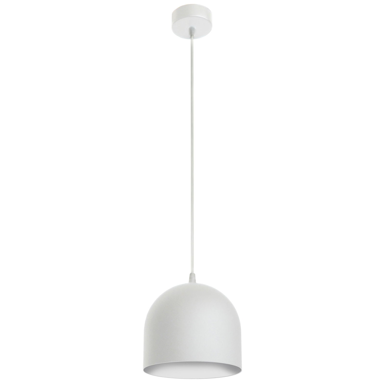 HELam Madison pendant light, one-bulb, white, for Living / Dining Room, iron, E27, 60 W, energy efficiency: A++