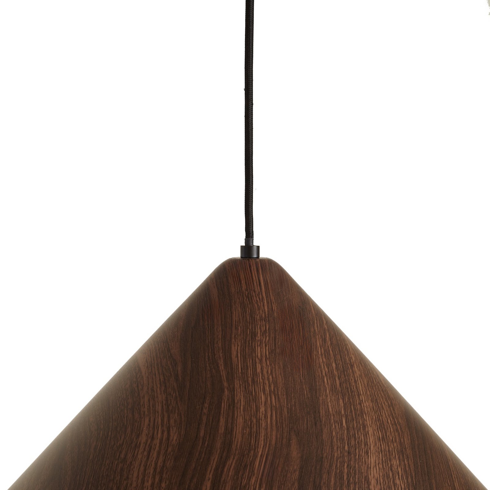 Lindby suspension Clarine, noyer, Ø 50 cm, métal