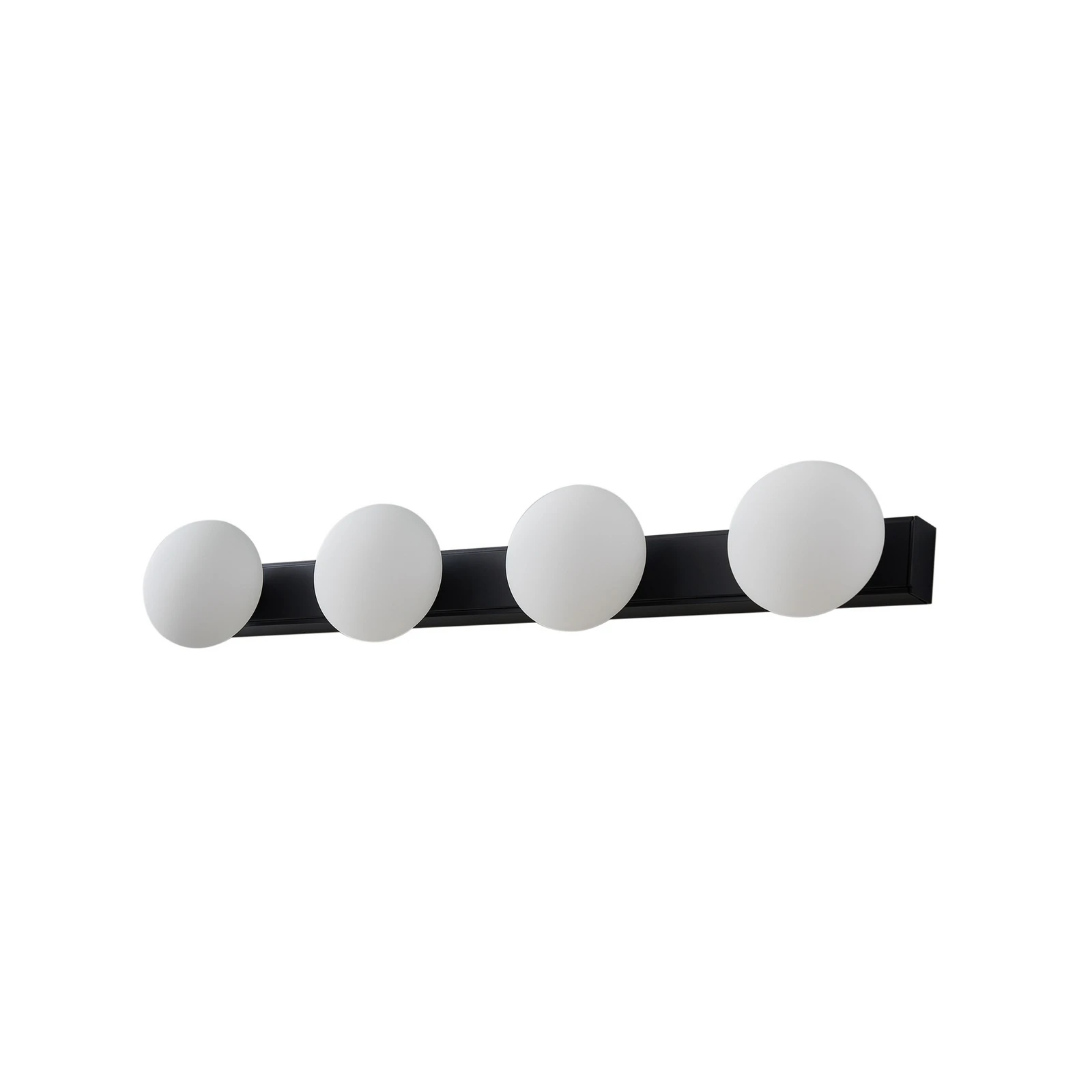 Lucande Aplică de perete LED pentru baie Myrra, negru, sticlă, 60 cm, IP44