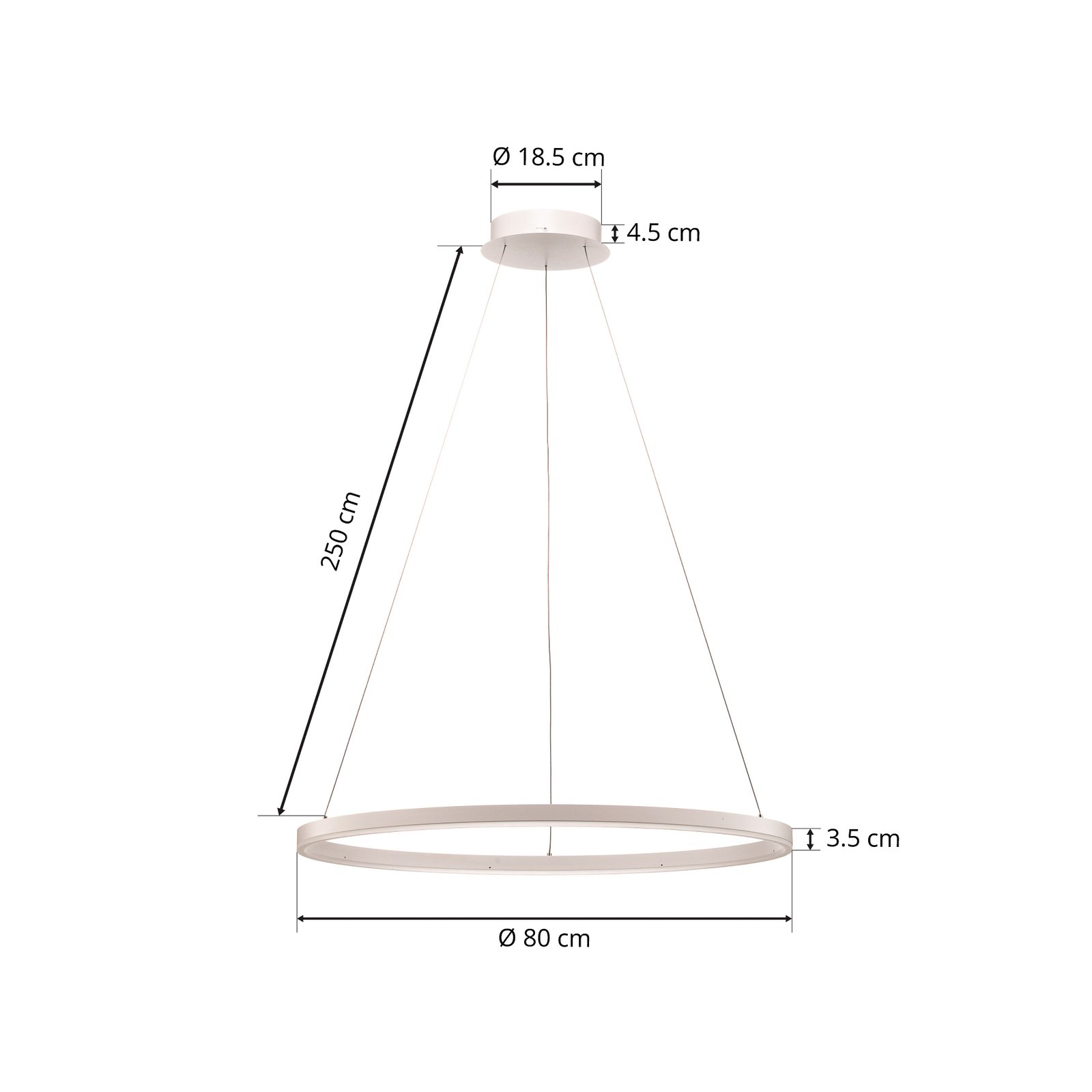 Albiona Suspension Ø80 Hvid - Arcchio