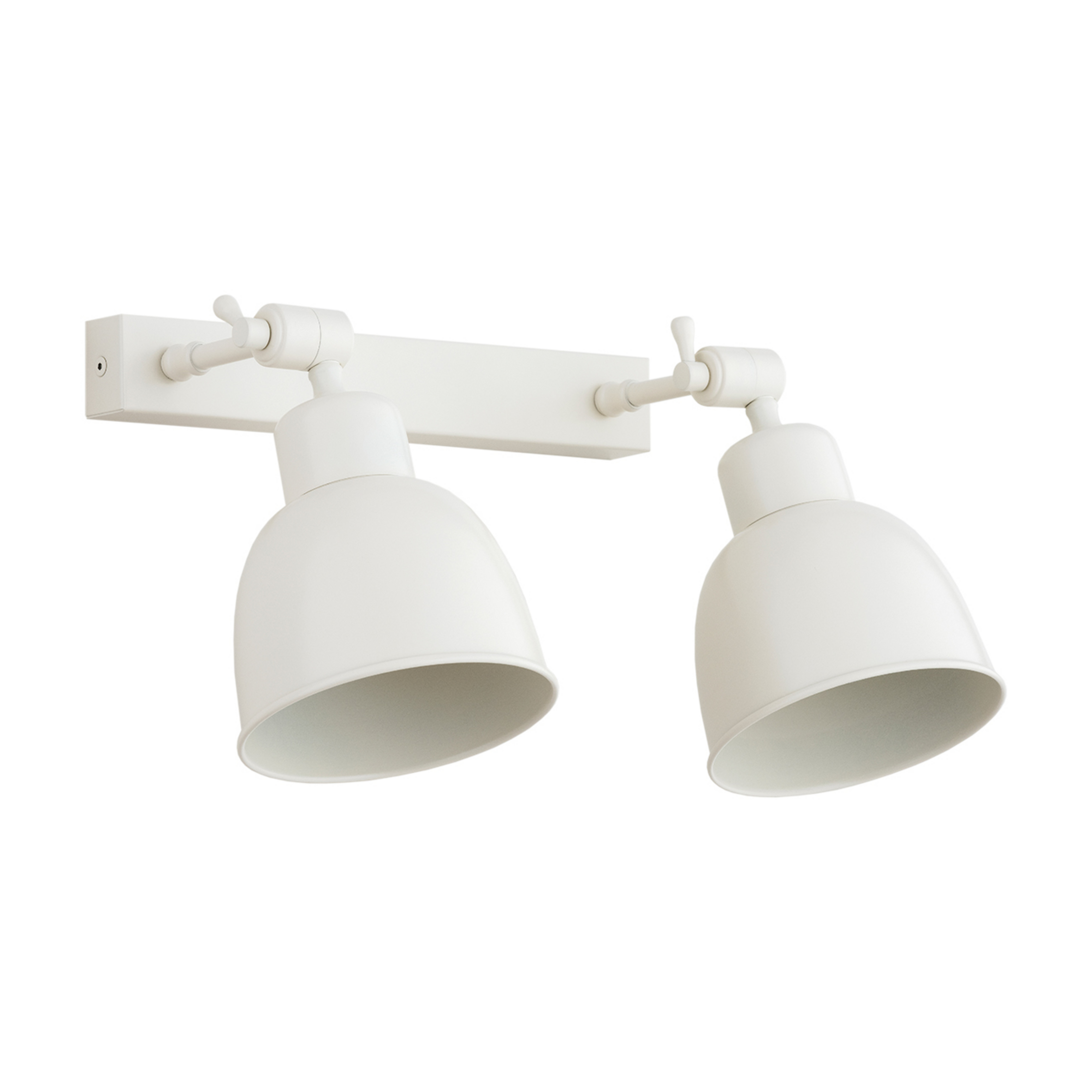 Wandleuchte Emoti, beige, 2-flammig, Stahl, Länge 27 cm