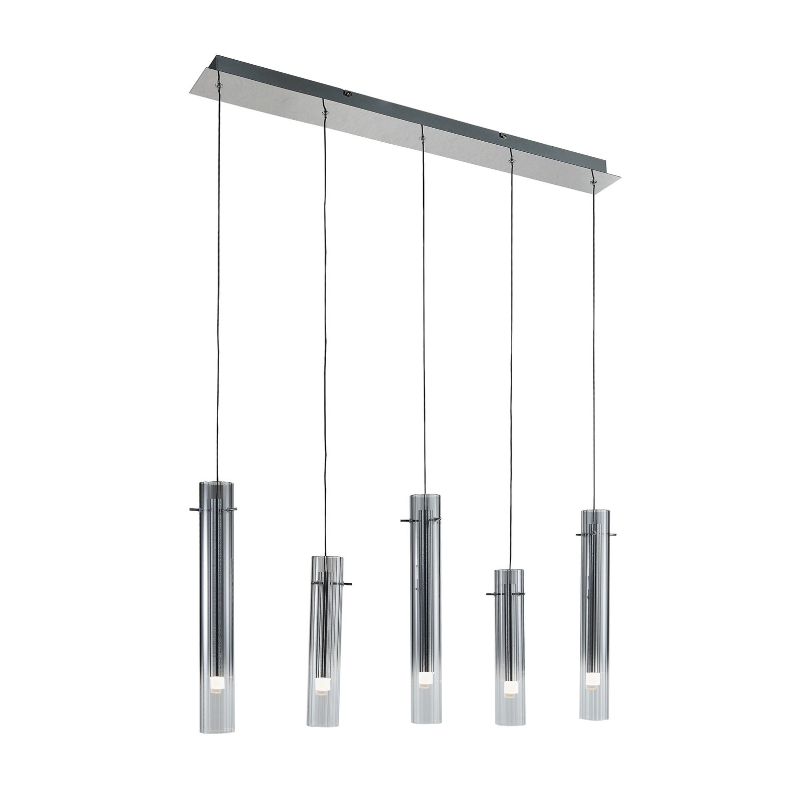 Korvitha 5 LED Suspension Smoke/Silver - Lucande