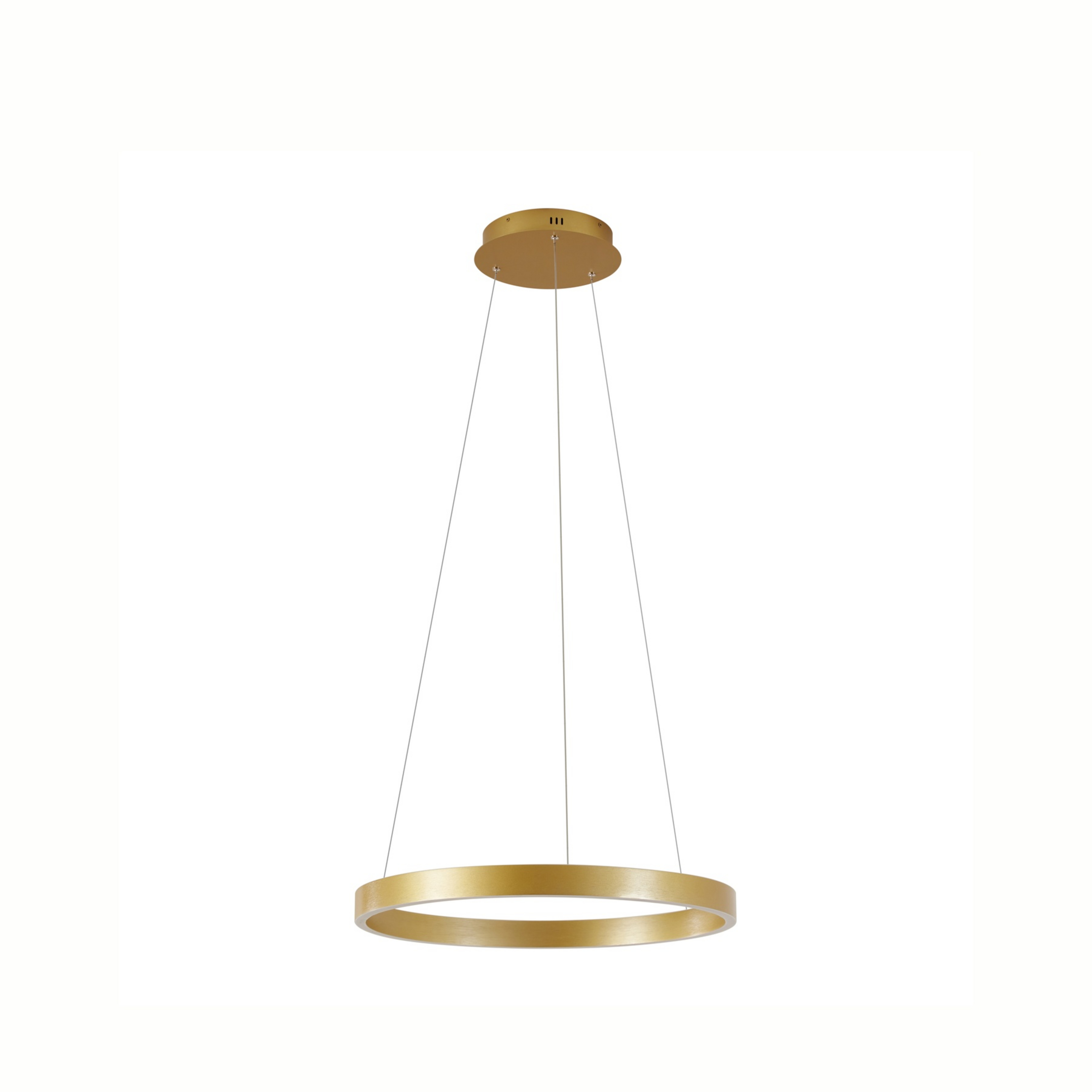 Yonam LED-hengelampe, Ø 60 cm, 1 lyskilde, gull, CCT - Lucande