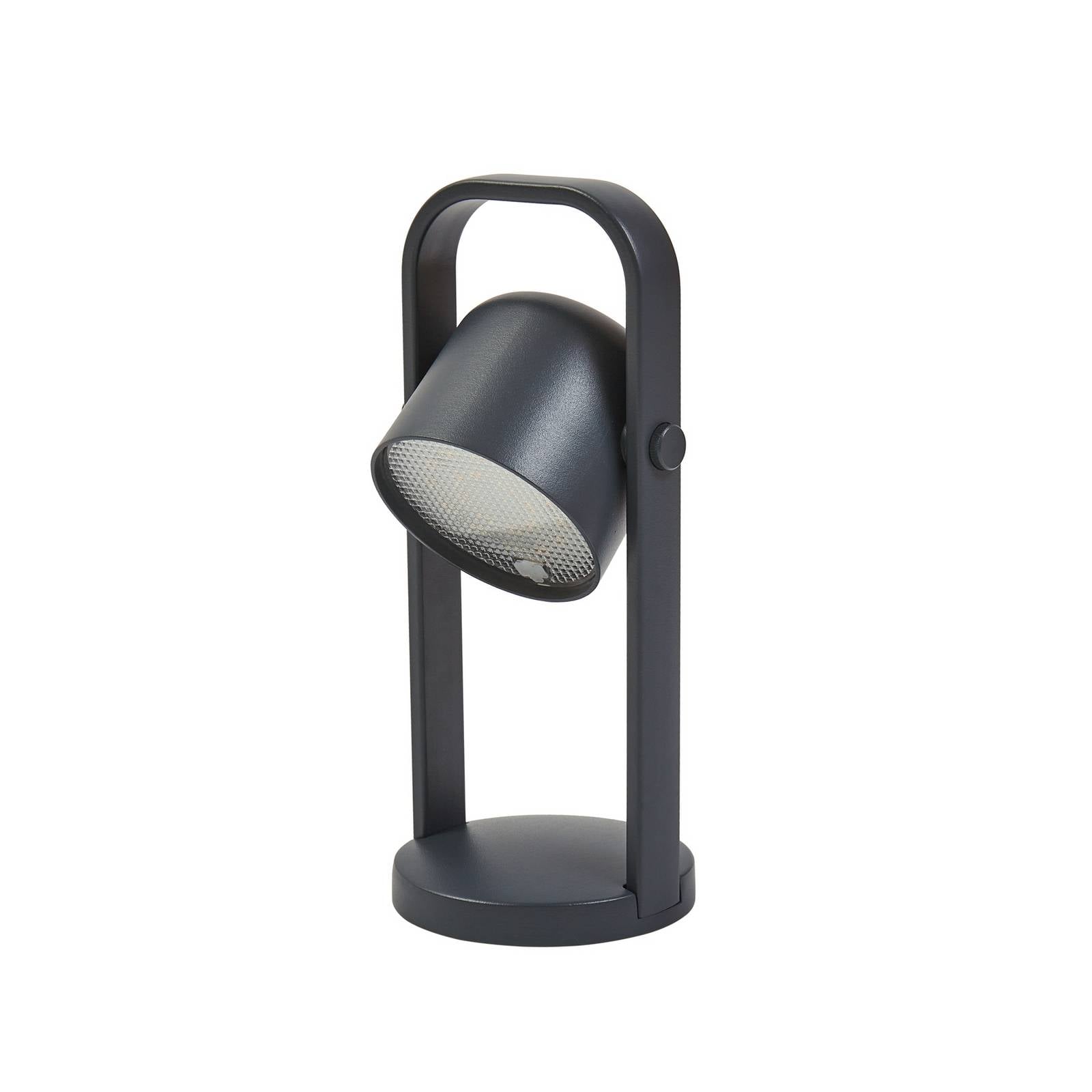 Lindby LED-Akku-Tischleuchte Kalevi, schwarz, Aluminium, CCT