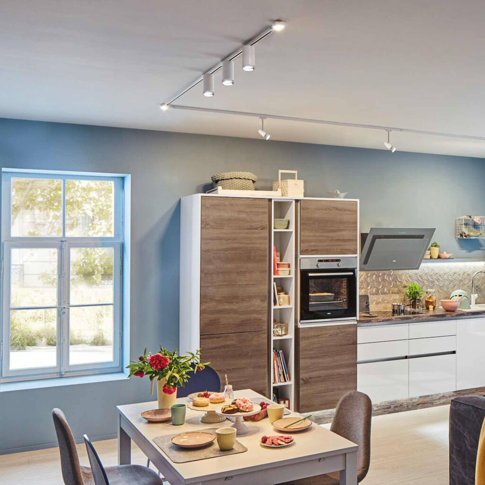 Spot pentru șină Paulmann URail Tube, alb semnal, metal, GU10