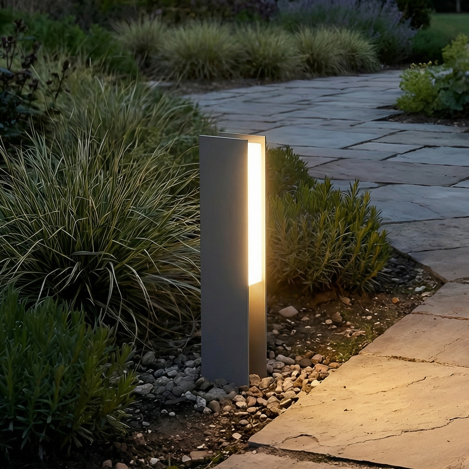 Lucande lampă cu soclu LED Teerk înălțime 30 cm antracit IP65 - Modern - antracit alb - Aluminiu