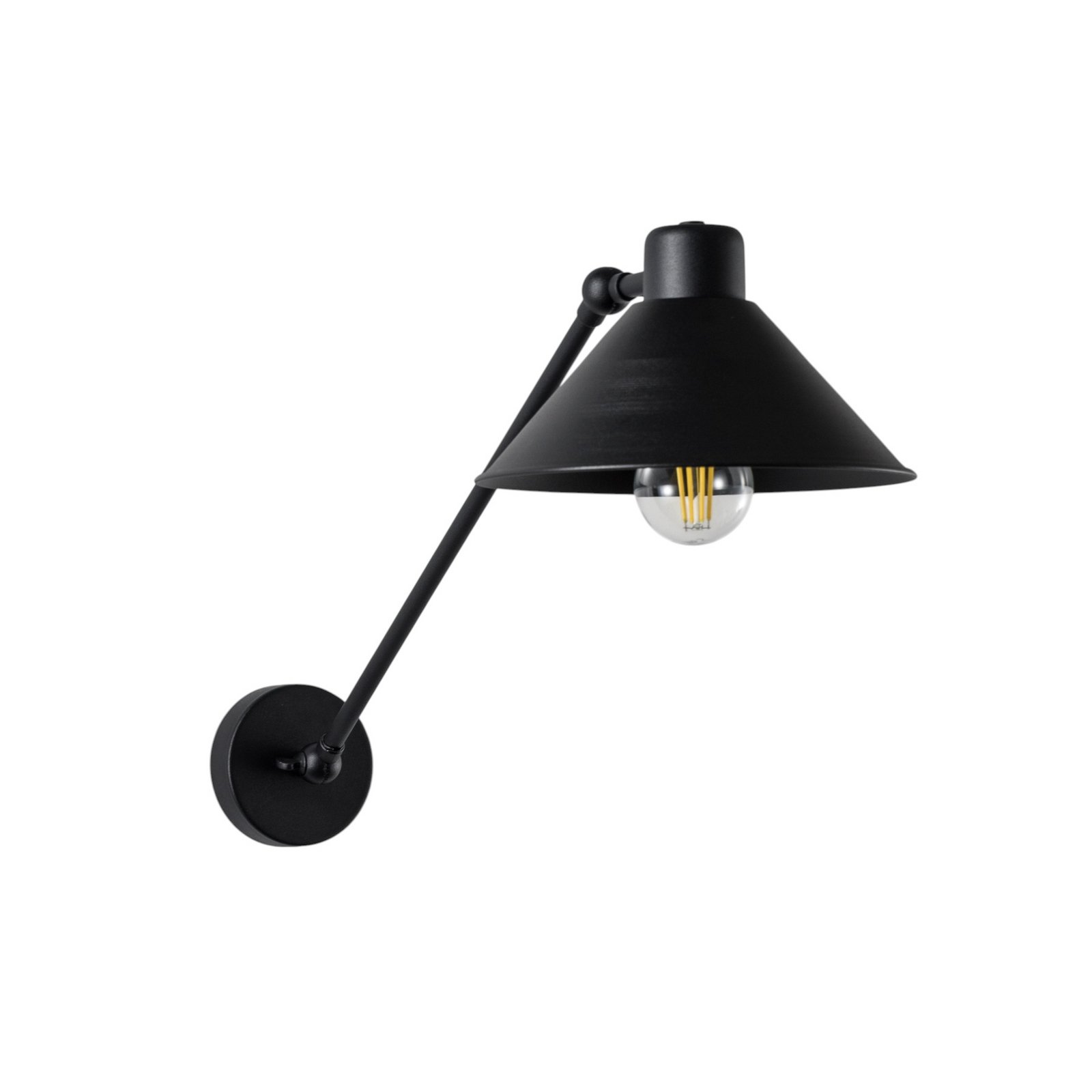 Applique Alan, mobile, nero, 1 luce